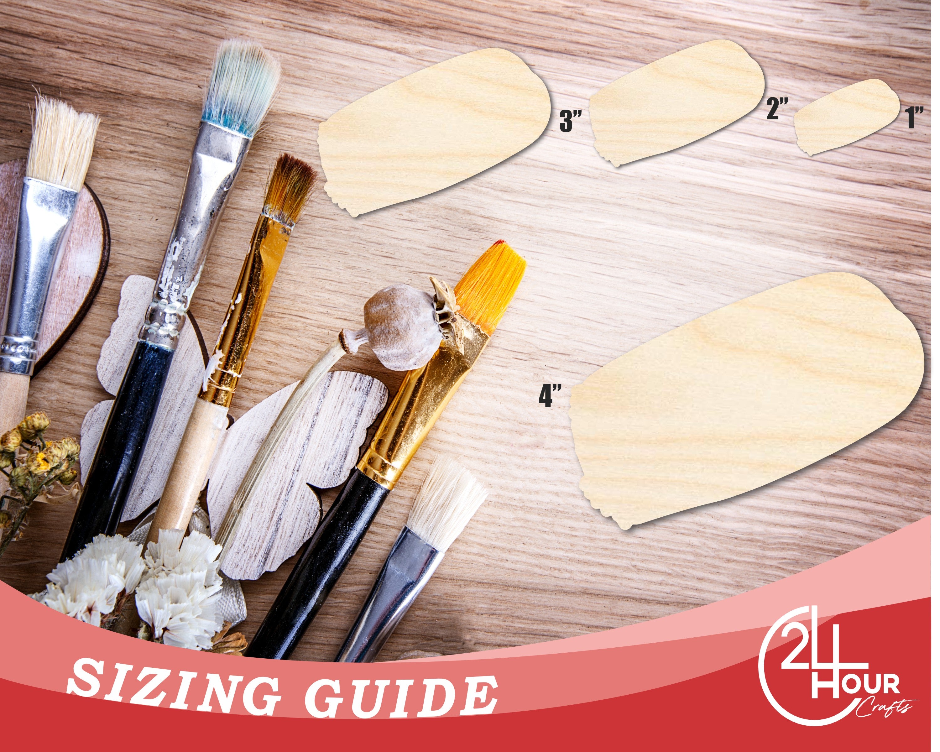 Unfinished DIY Craft Cutout in Burrito Shape | Up to 46 Pieces for Do - It - Yourself Projects
