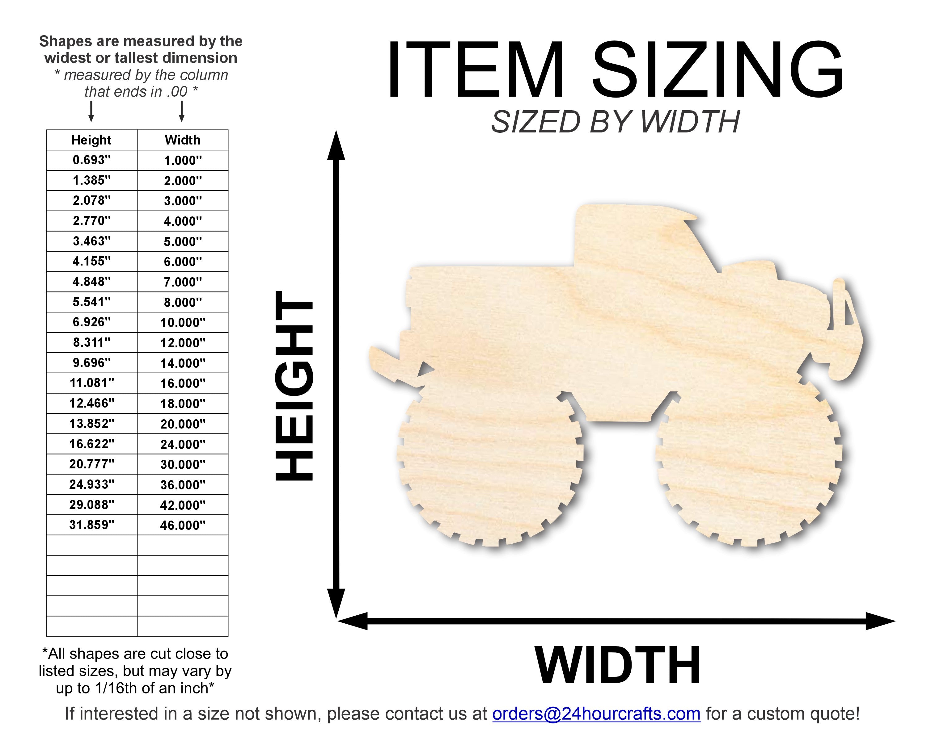 DIY Unfinished Monster Truck Shape Cutouts - Up to 46 DIY Options