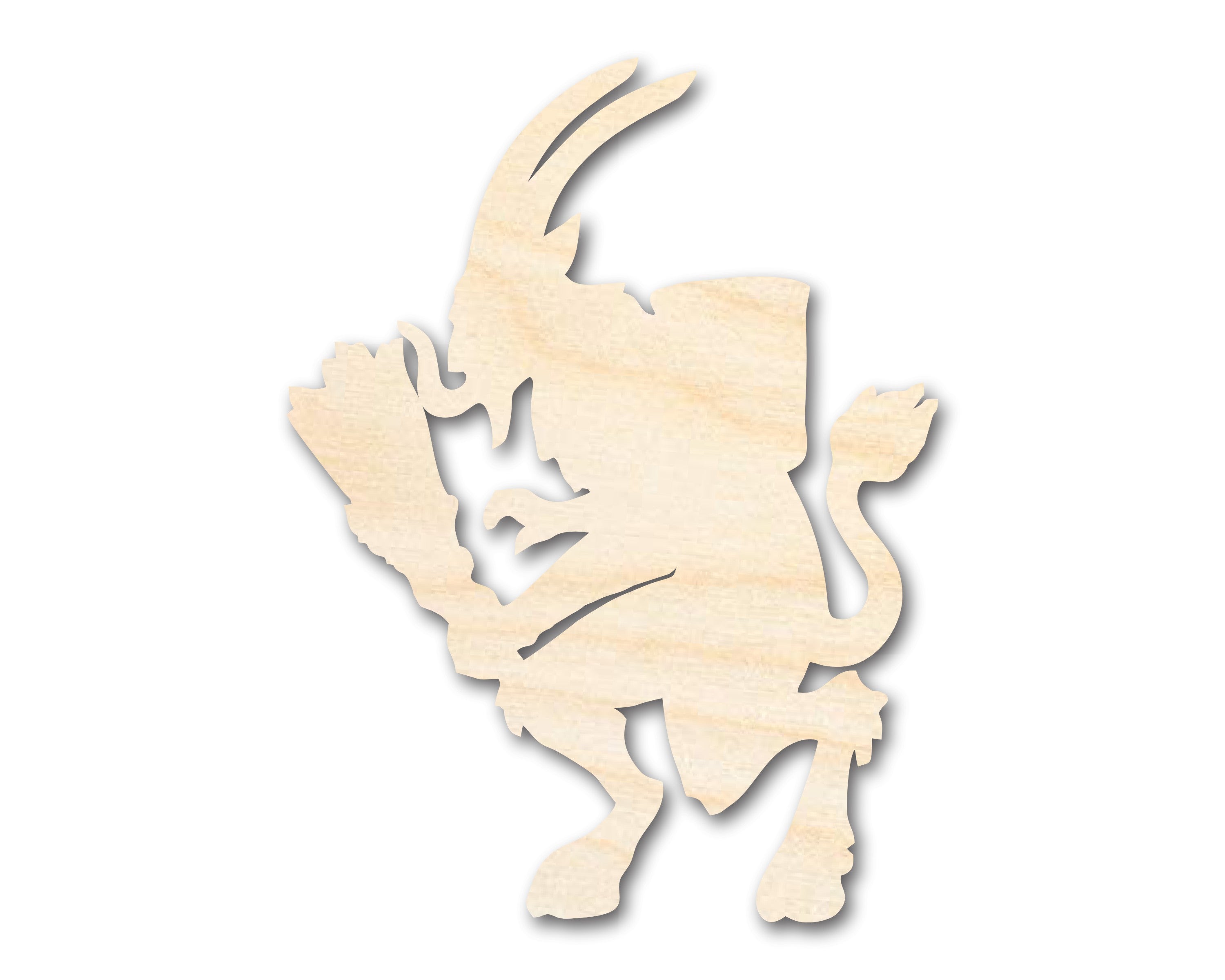 DIY Unfinished Krampus Shape Craft Cutout in Sizes up to 36 Inches