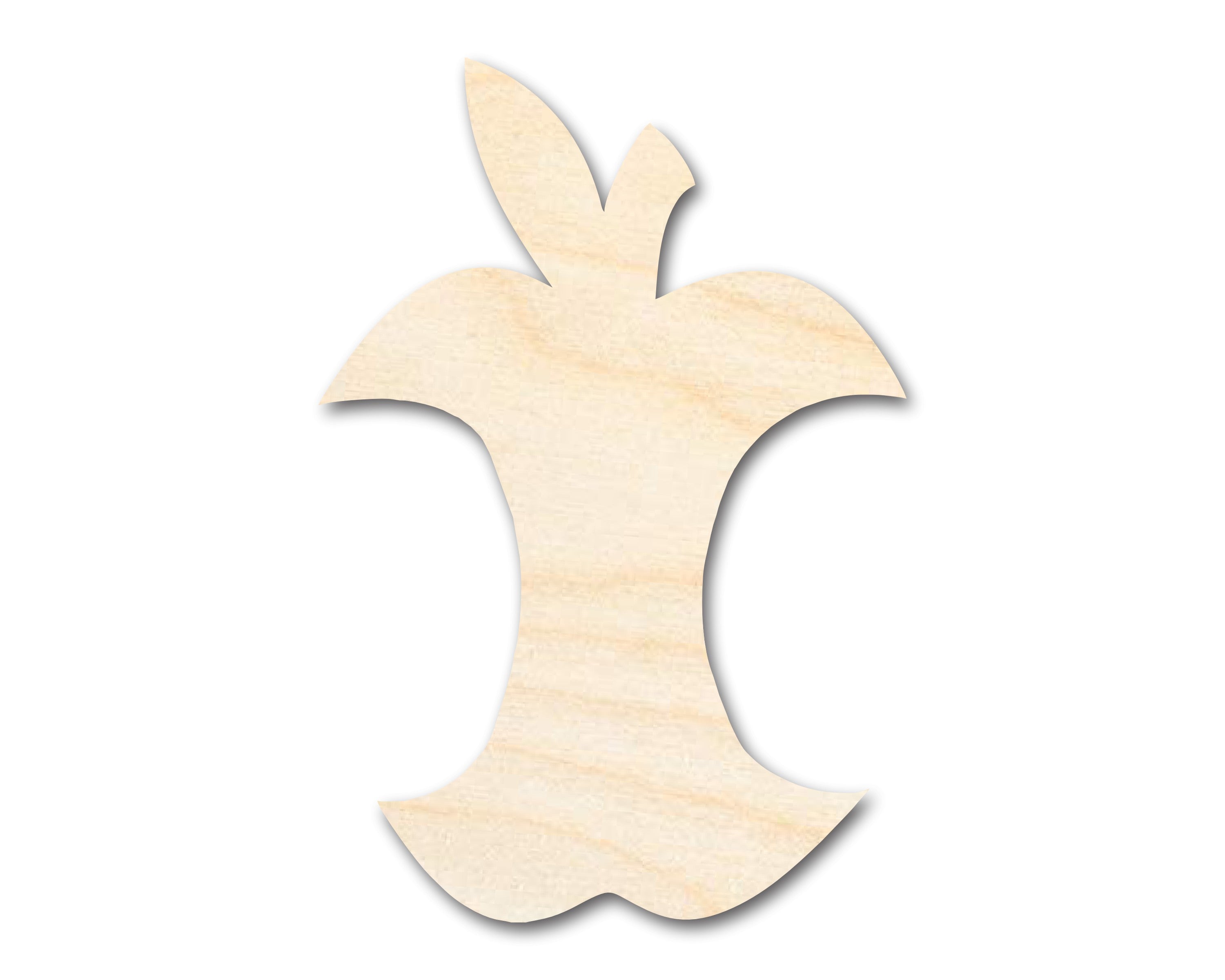 Unfinished DIY Craft Cutout in Apple Core Shape | Up to 46 Pieces for Do - It - Yourself Projects