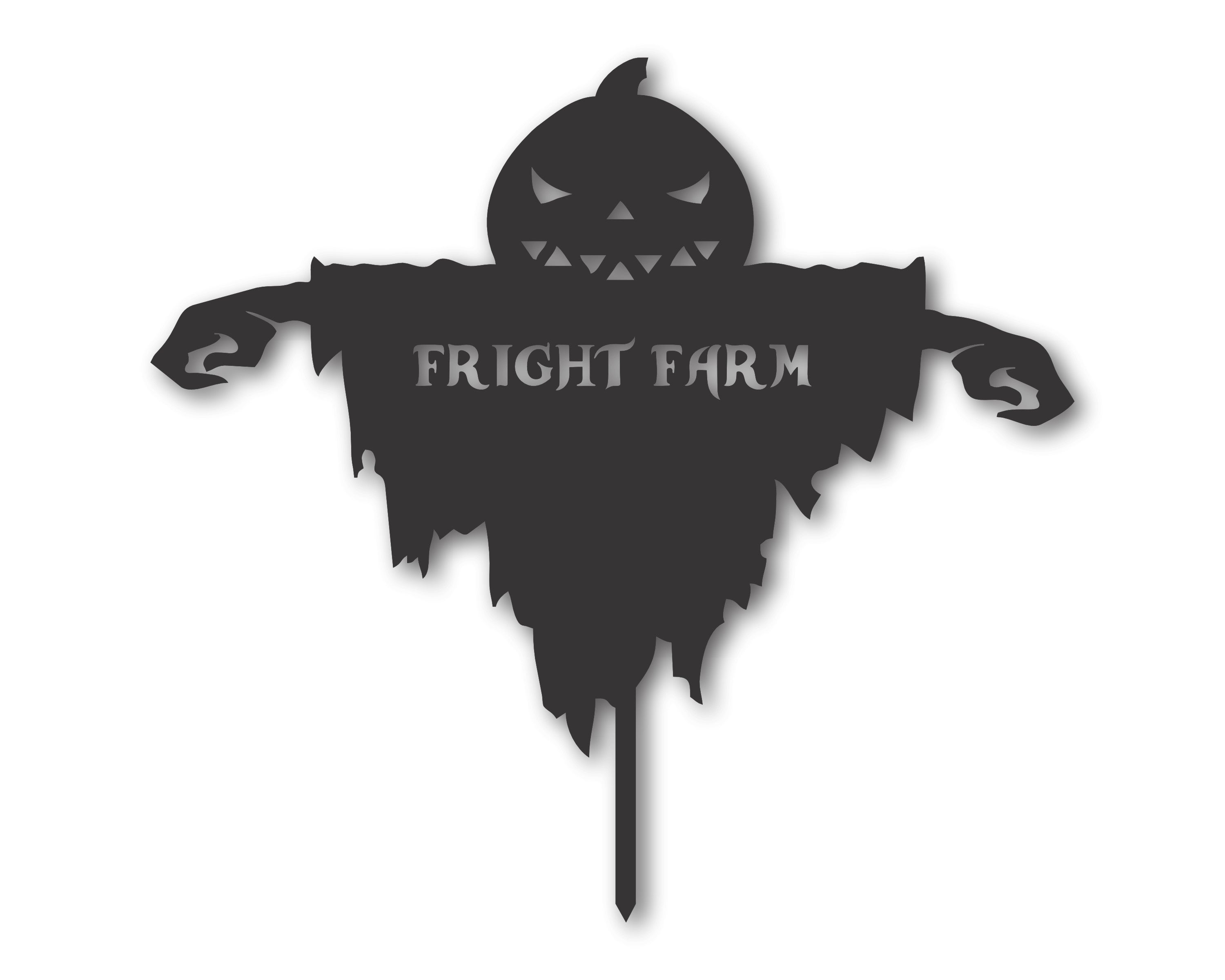15-Color Customizable Metal Pumpkin Scarecrow Halloween Yard Stake