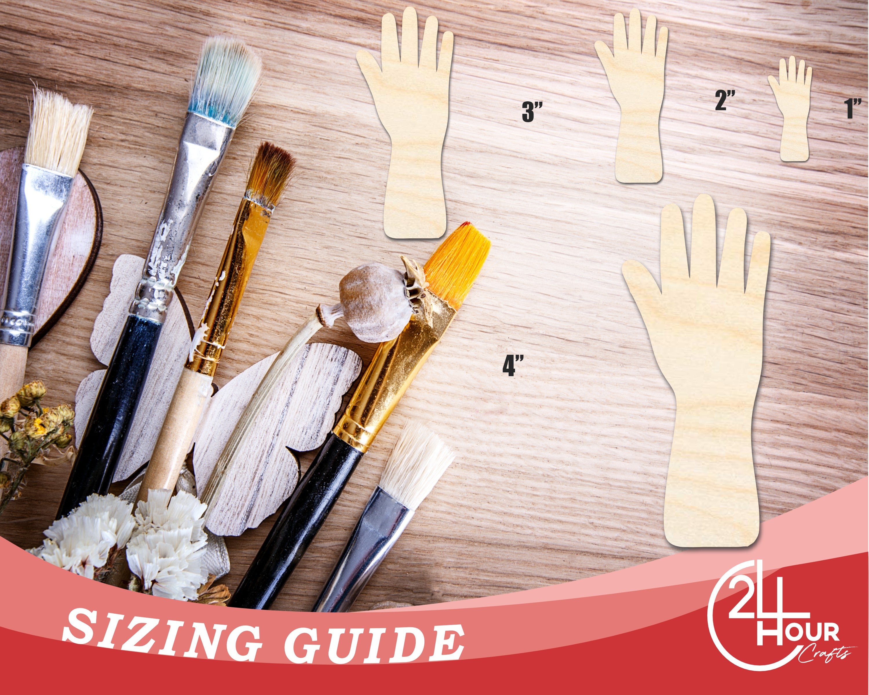 DIY Unfinished Garden Glove Shape Cutouts - Up to 46 Pieces for Crafts