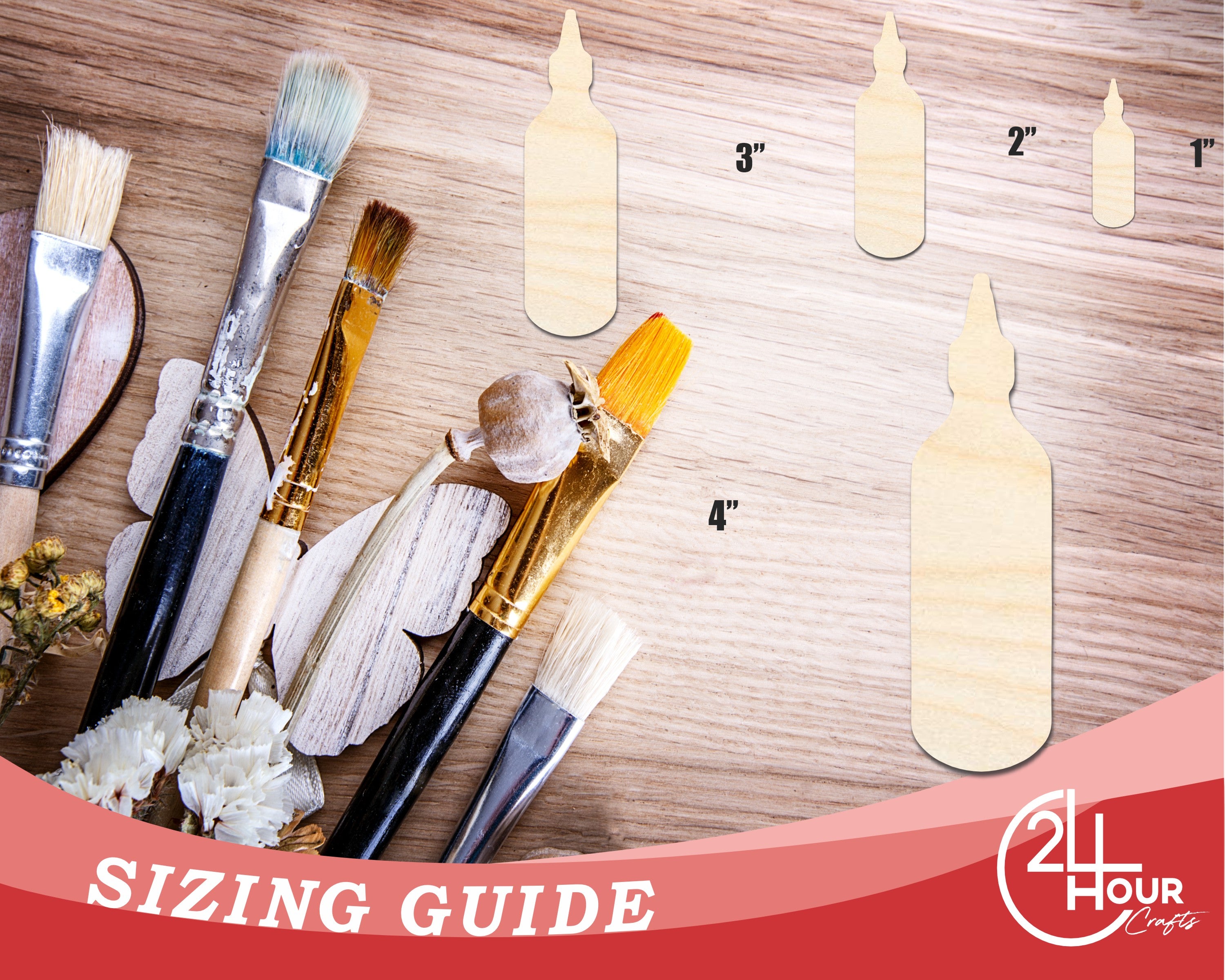 Unfinished DIY Craft Cutout in Sriracha Bottle Shape | Up to 46 Inches for Do - It - Yourself Projects