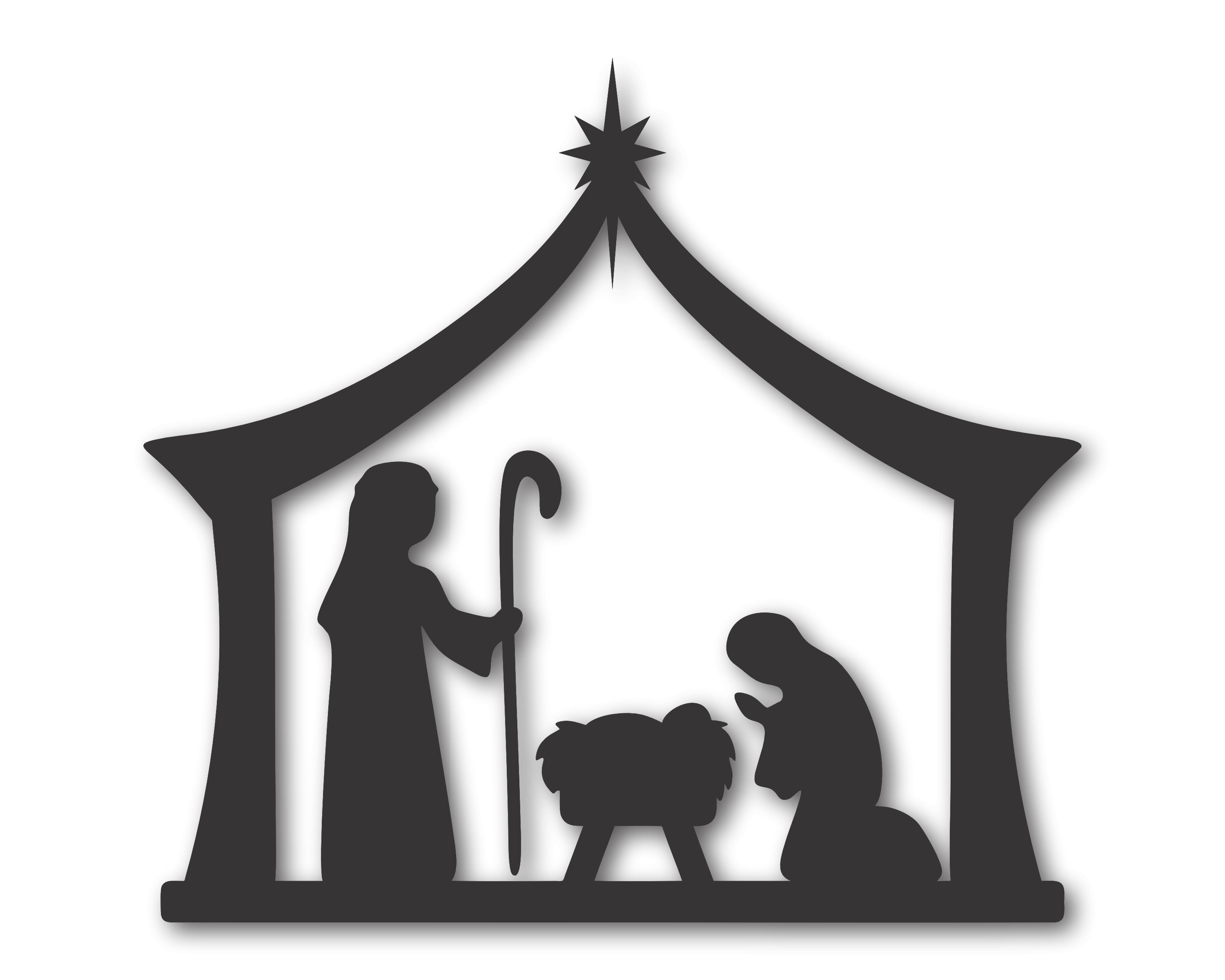 Customizable Metal Christmas Nativity Scene Wall Decor with 15 Color Options and Various Sizes