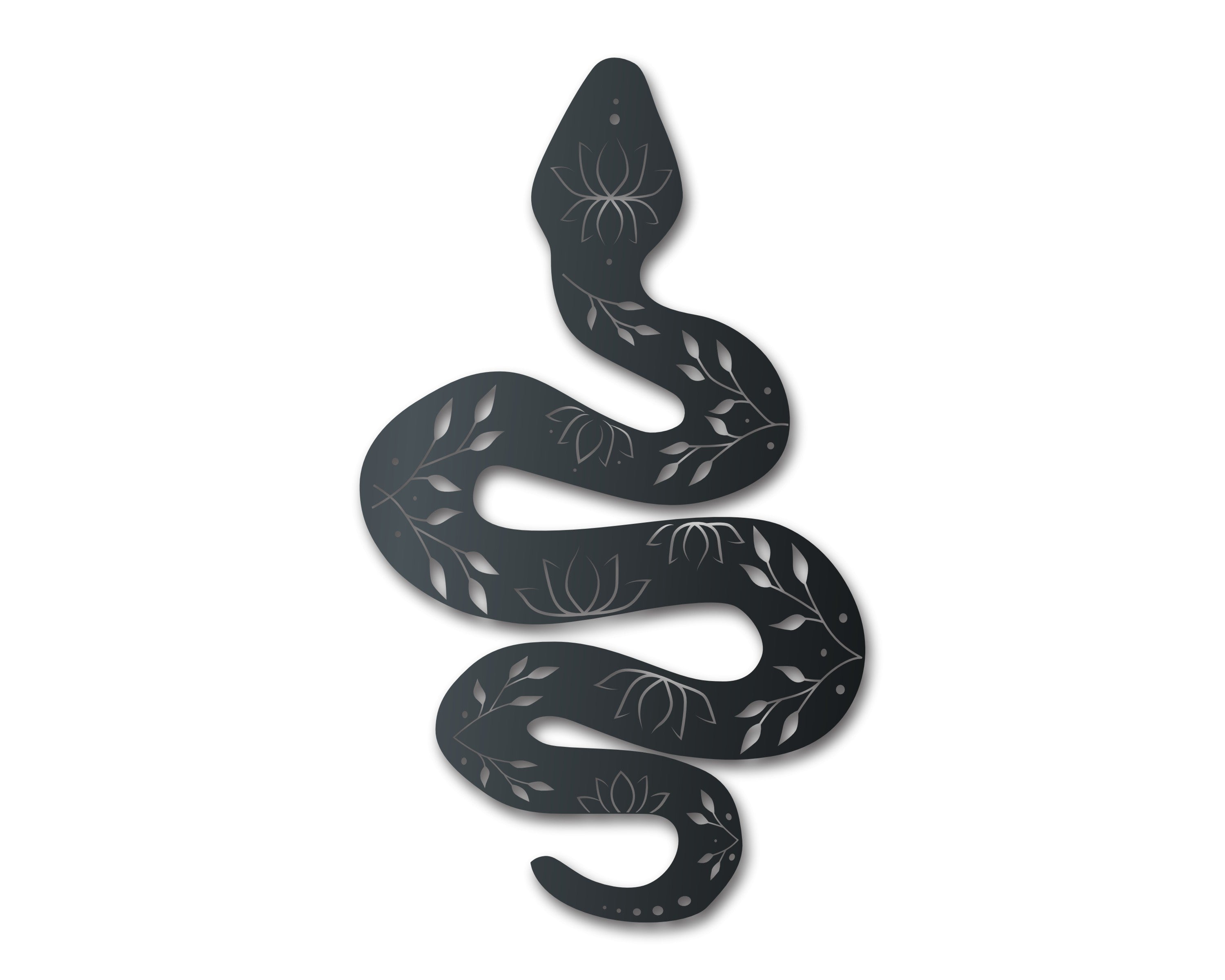 Decorative Metal Lotus Serpent Wall Art for Halloween Decor | Suitable for Both Indoor and Outdoor Use | Sizes Up to 36 Inches | More Than 20 Color Choices