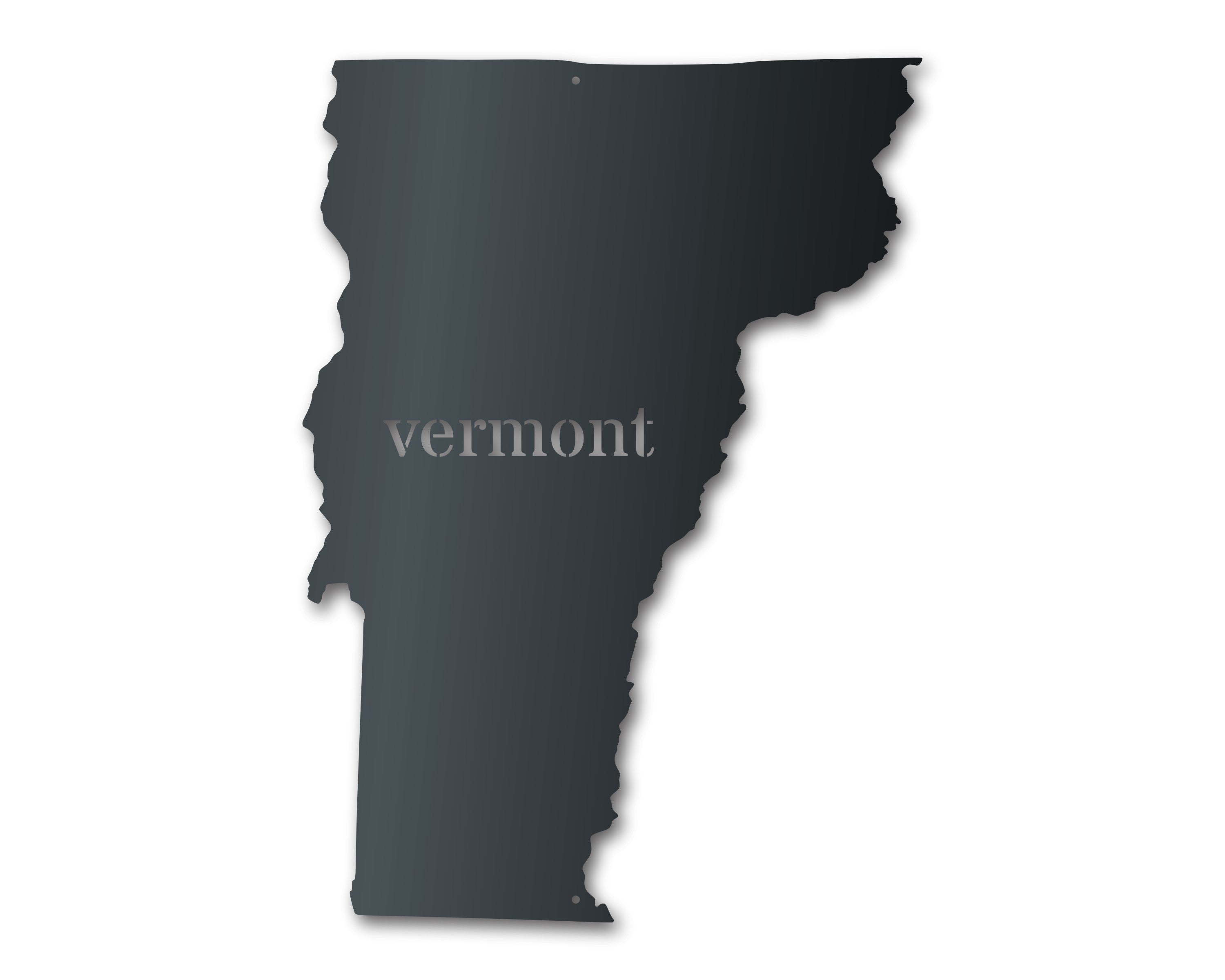 Customizable Metal US State Wall Art - Vermont Sign with 14 Color Choices