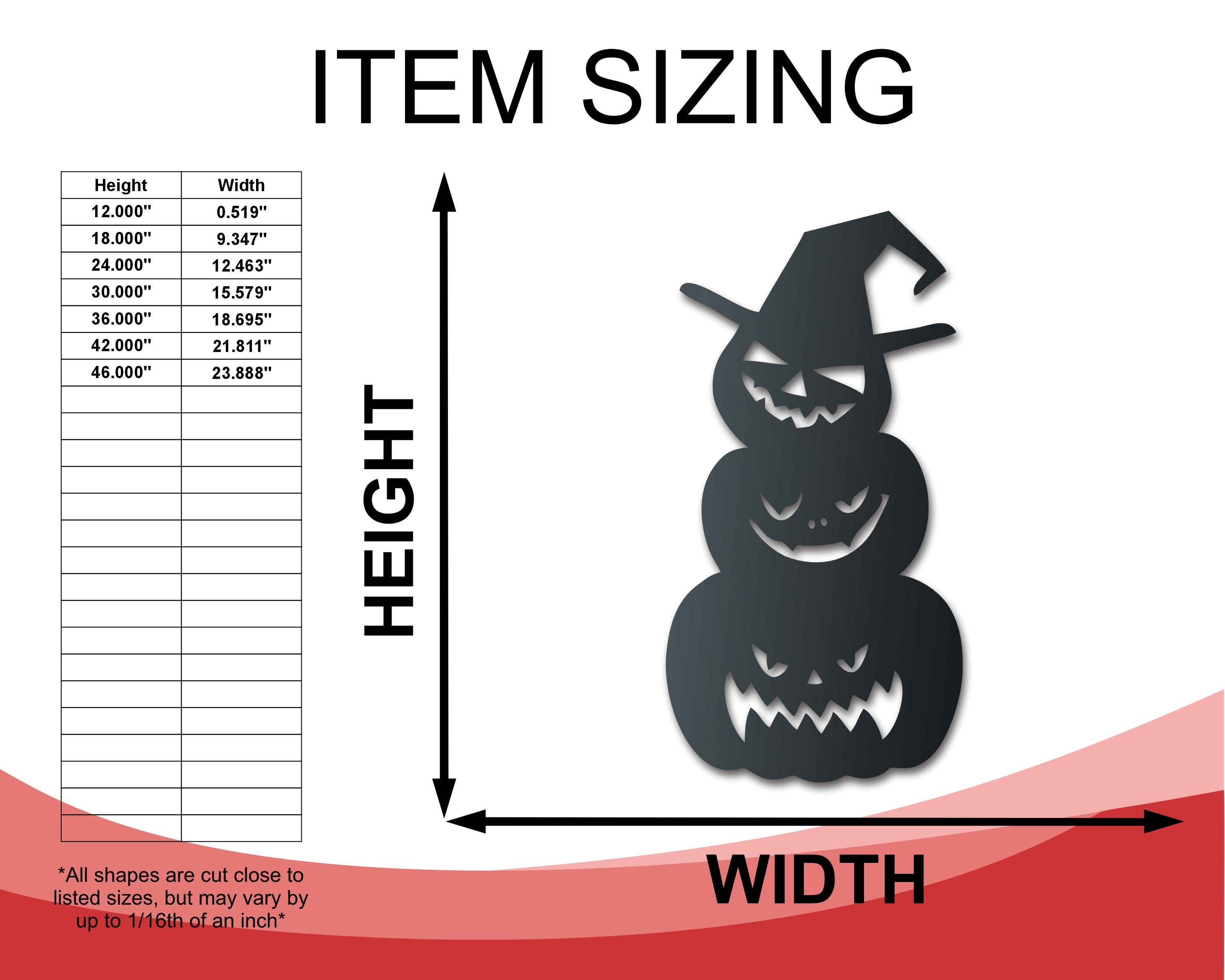 Customizable Metal Scary Pumpkin Stack Wall Art for Halloween Indoors or Outdoors | 36 Inches | 20+ Colors