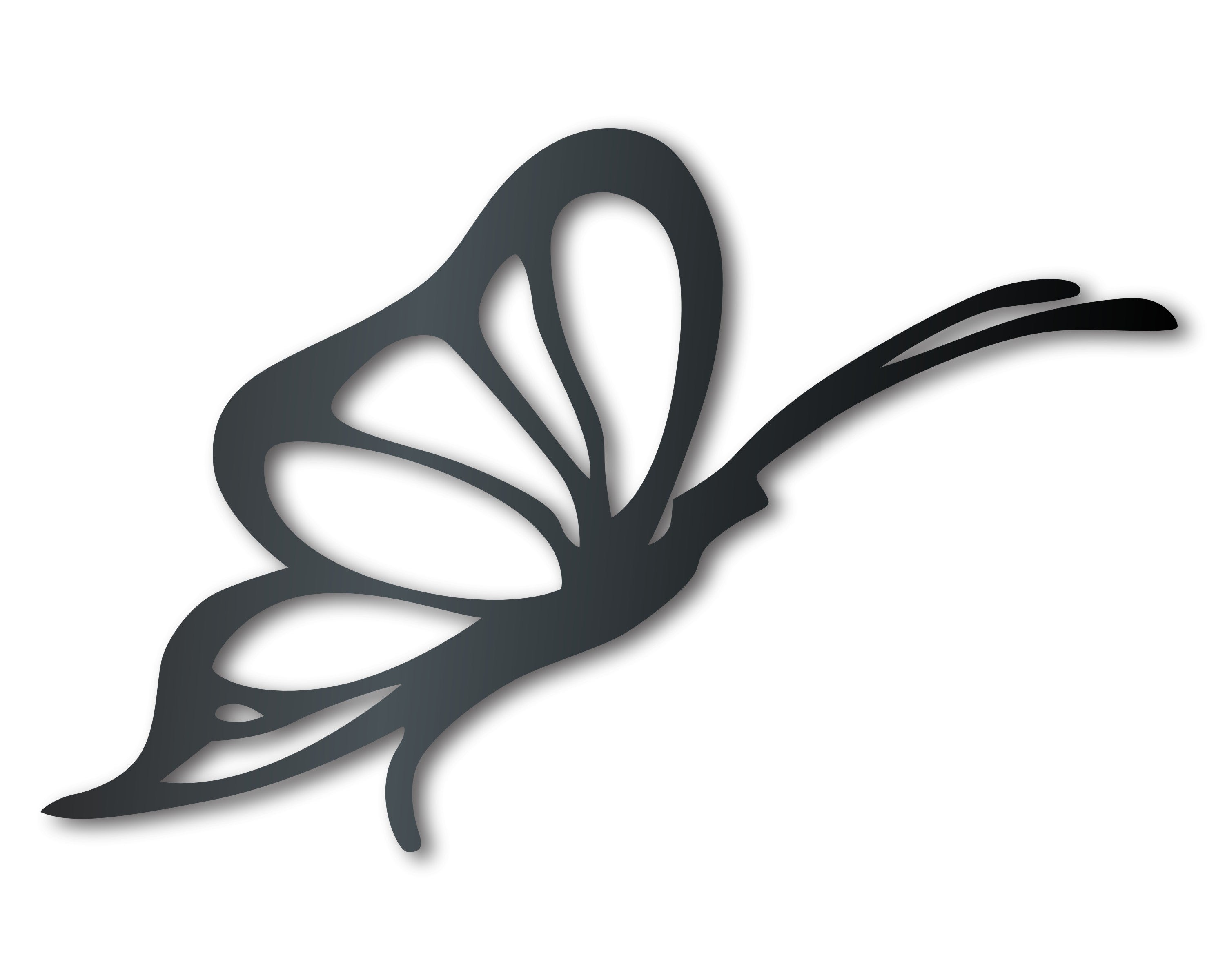 20 - Color Metal Flying Butterfly Wall Decor with Various Sizes