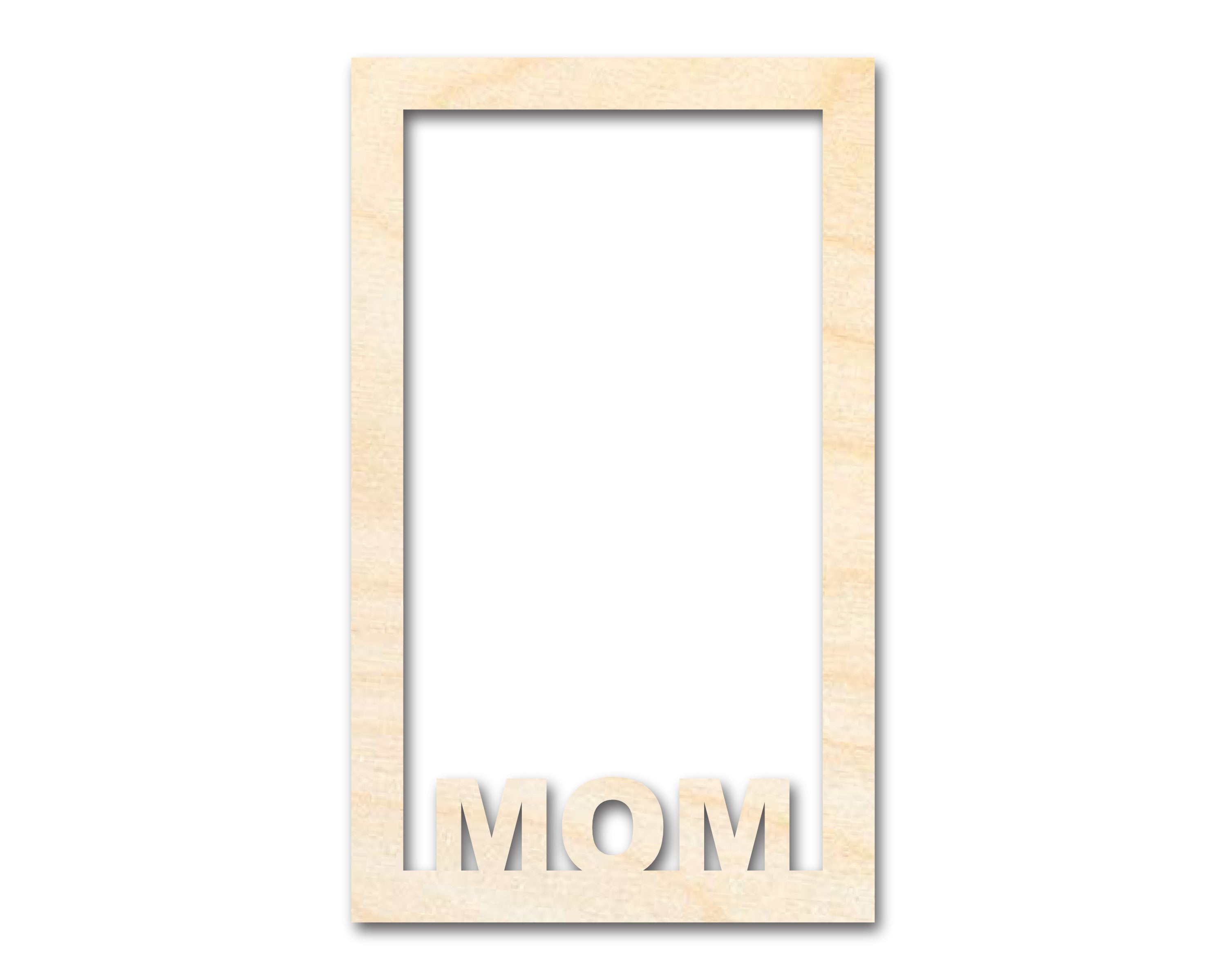 Unfinished DIY Mom Frame Shape Craft Cutout - Up to 46 DIY Pieces for Creative Projects