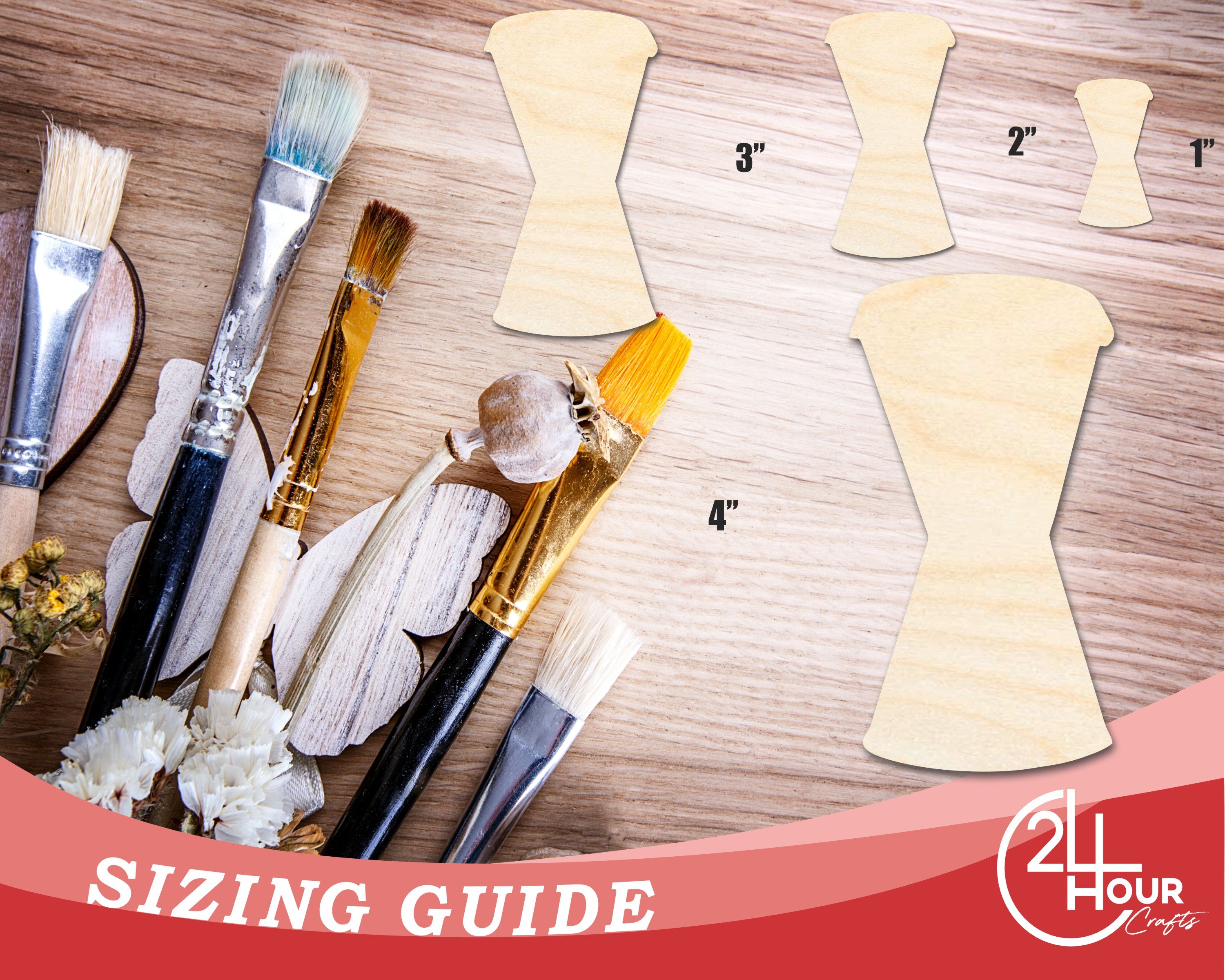 Unfinished DIY Hawaiian Drum Shape Cutouts - Up to 46 for Your Crafting