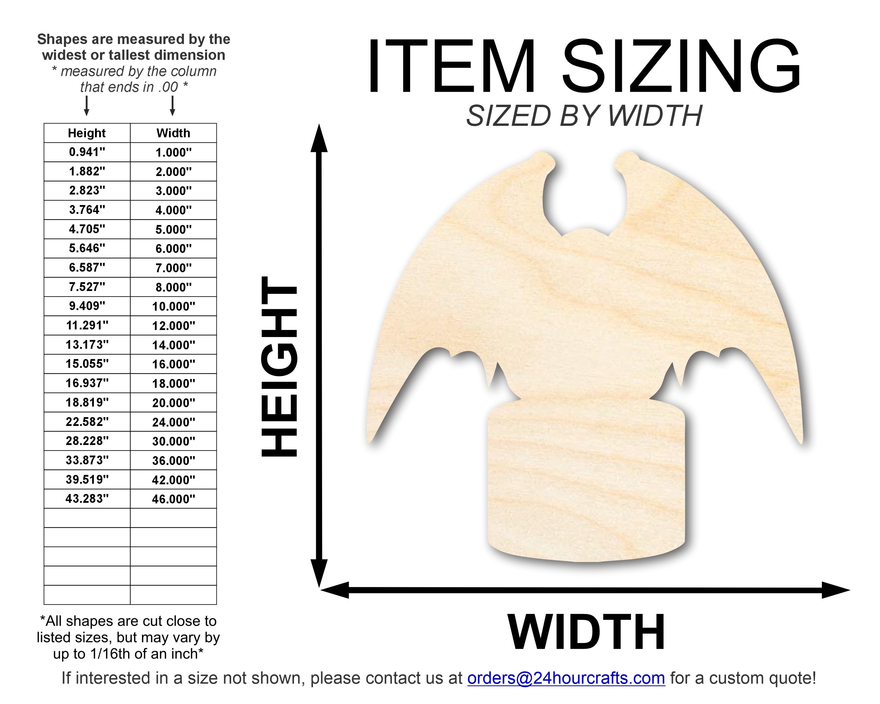 DIY Unfinished Gargoyle Statue Cutout - Up to 46 Sizes for Your Crafting
