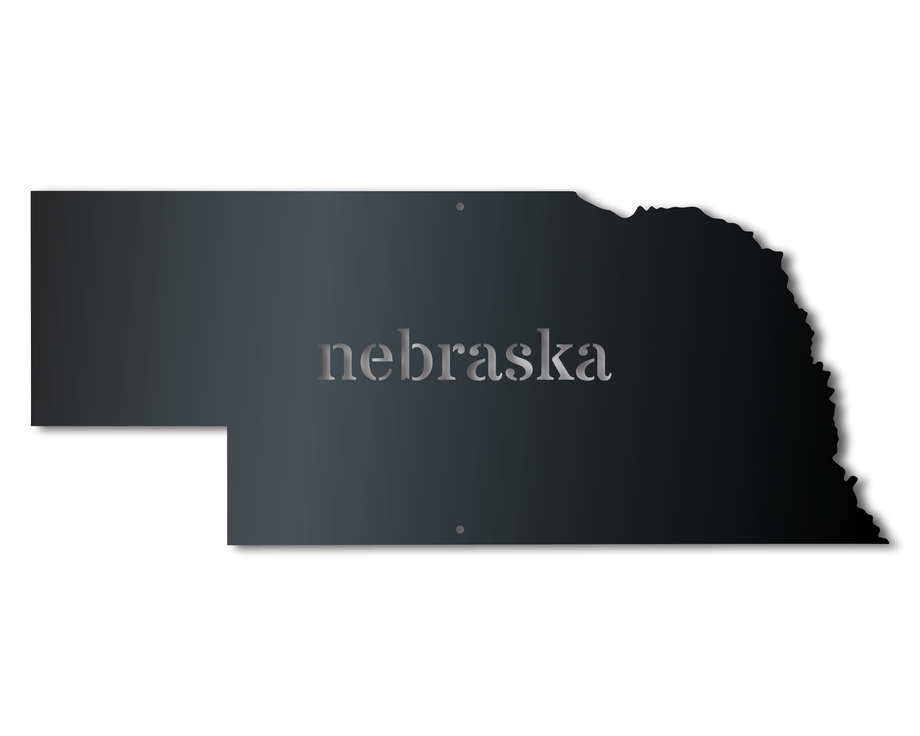 Customizable Metal Nebraska Wall Art with 14 Color Choices
