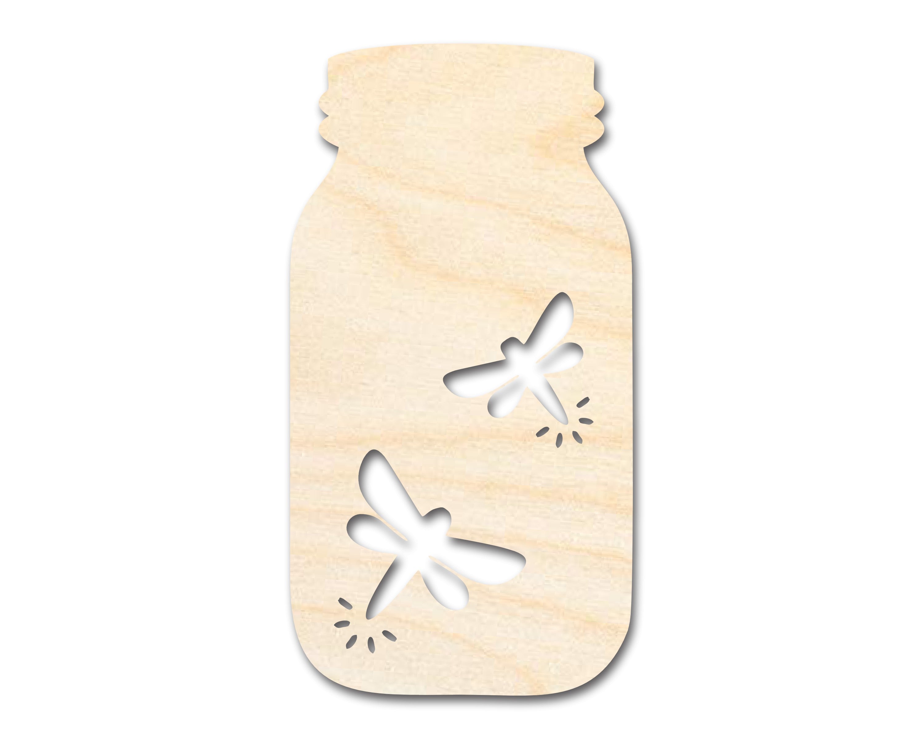 Unfinished DIY Craft Cutout in Firefly Jar Shape - Up to 46 Pieces for Do - It - Yourself Projects