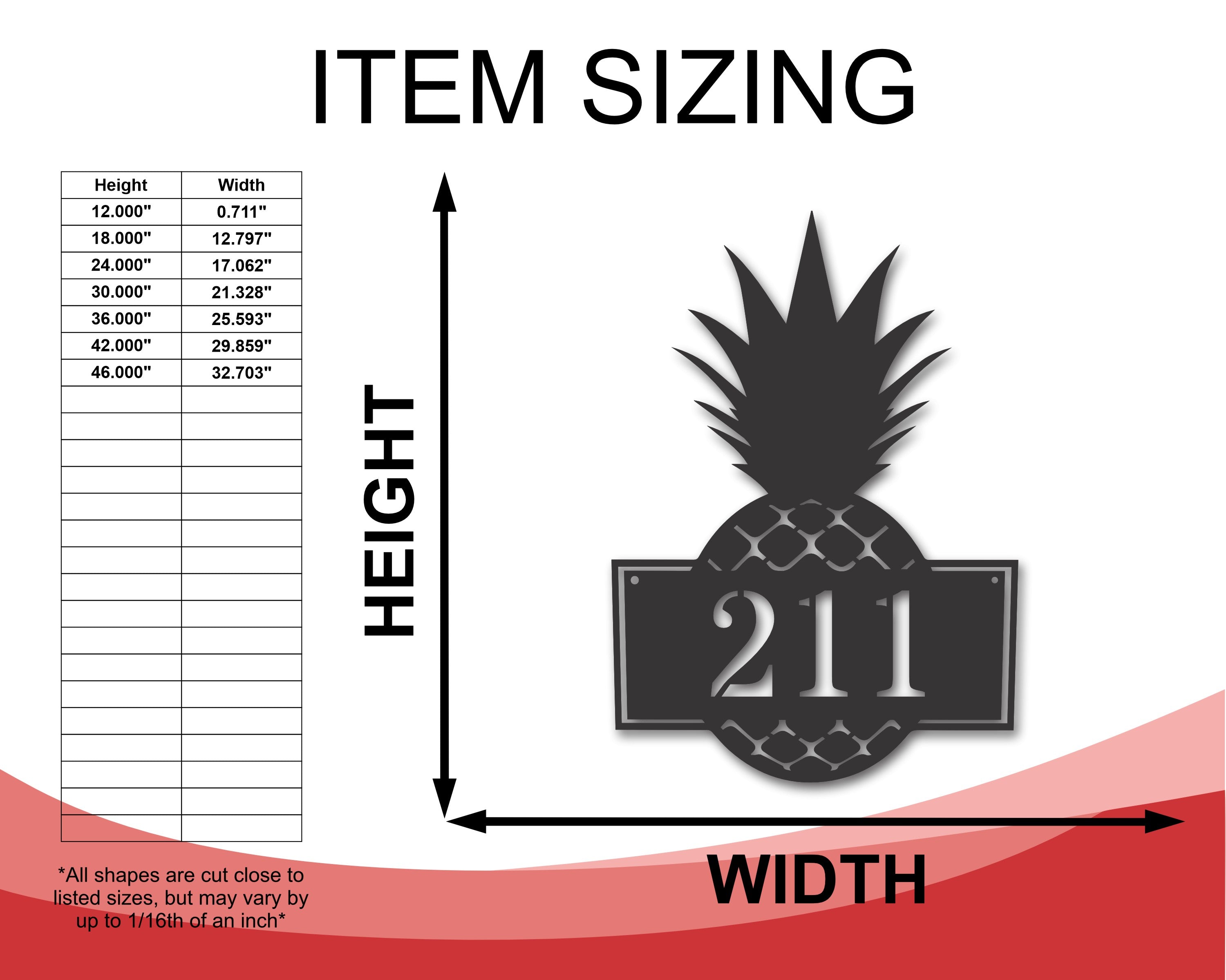 Durable Metal Pineapple-Style House Numbers Wall Art for Long - Lasting Decor