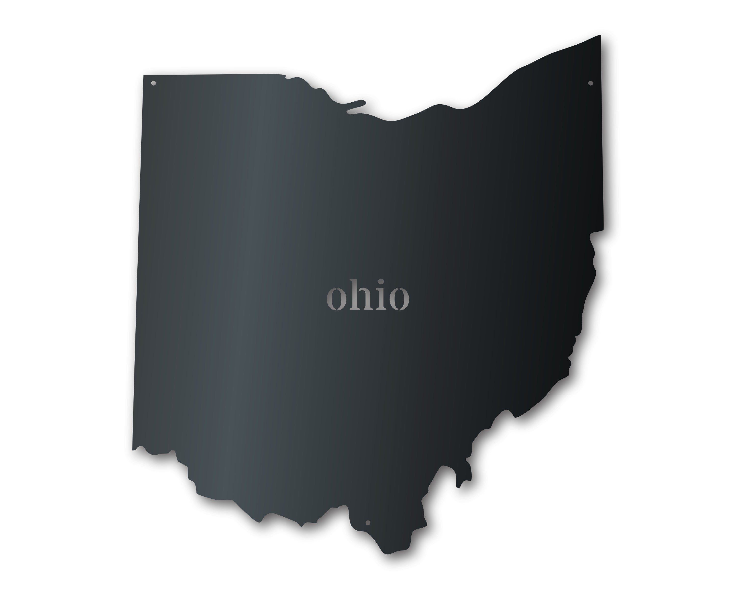Customizable 14-Color Metal Ohio Wall Art Sign in Various Sizes