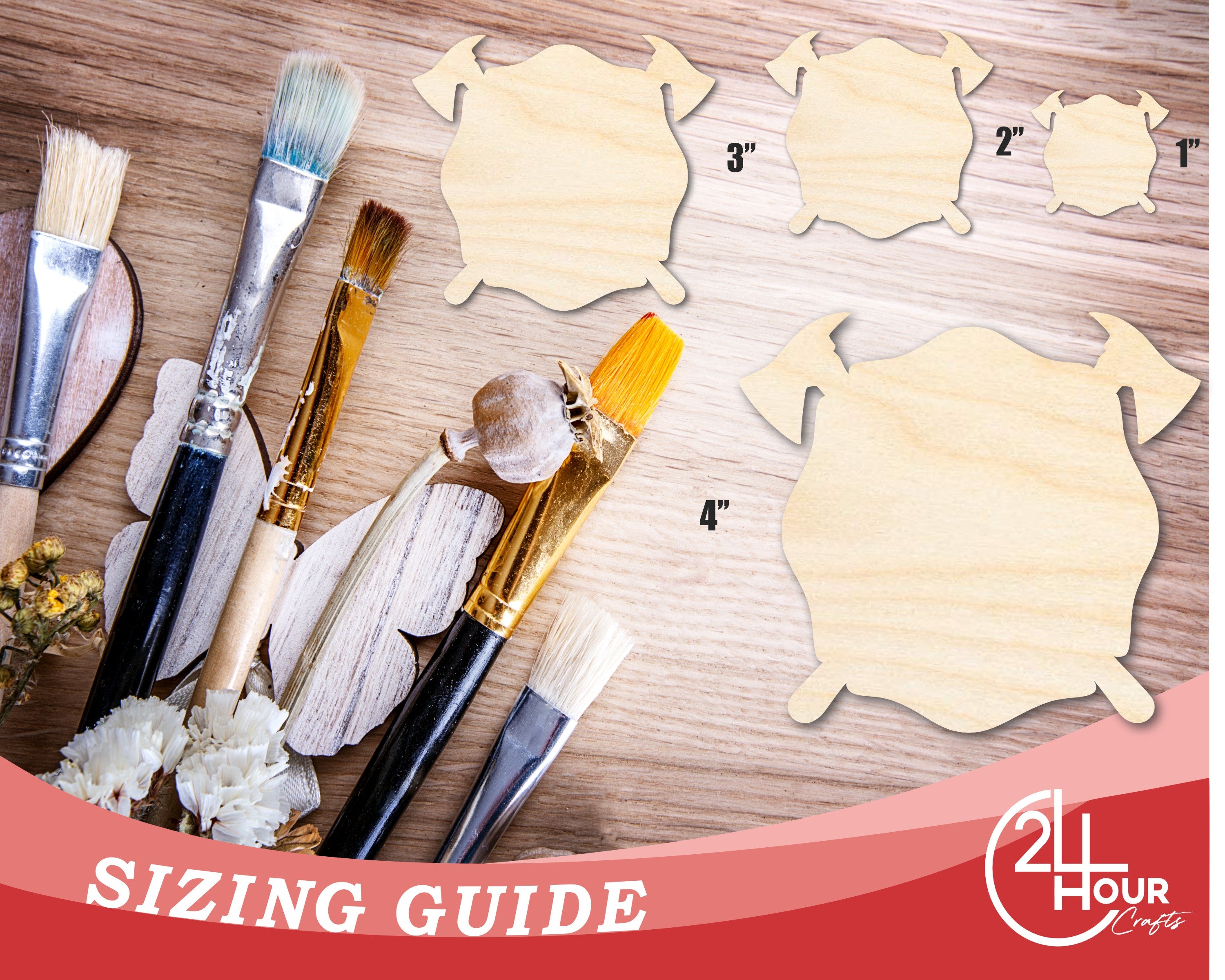 DIY Unfinished Firefighter Symbol Shape Cutouts - Up to 46 for Your Crafts