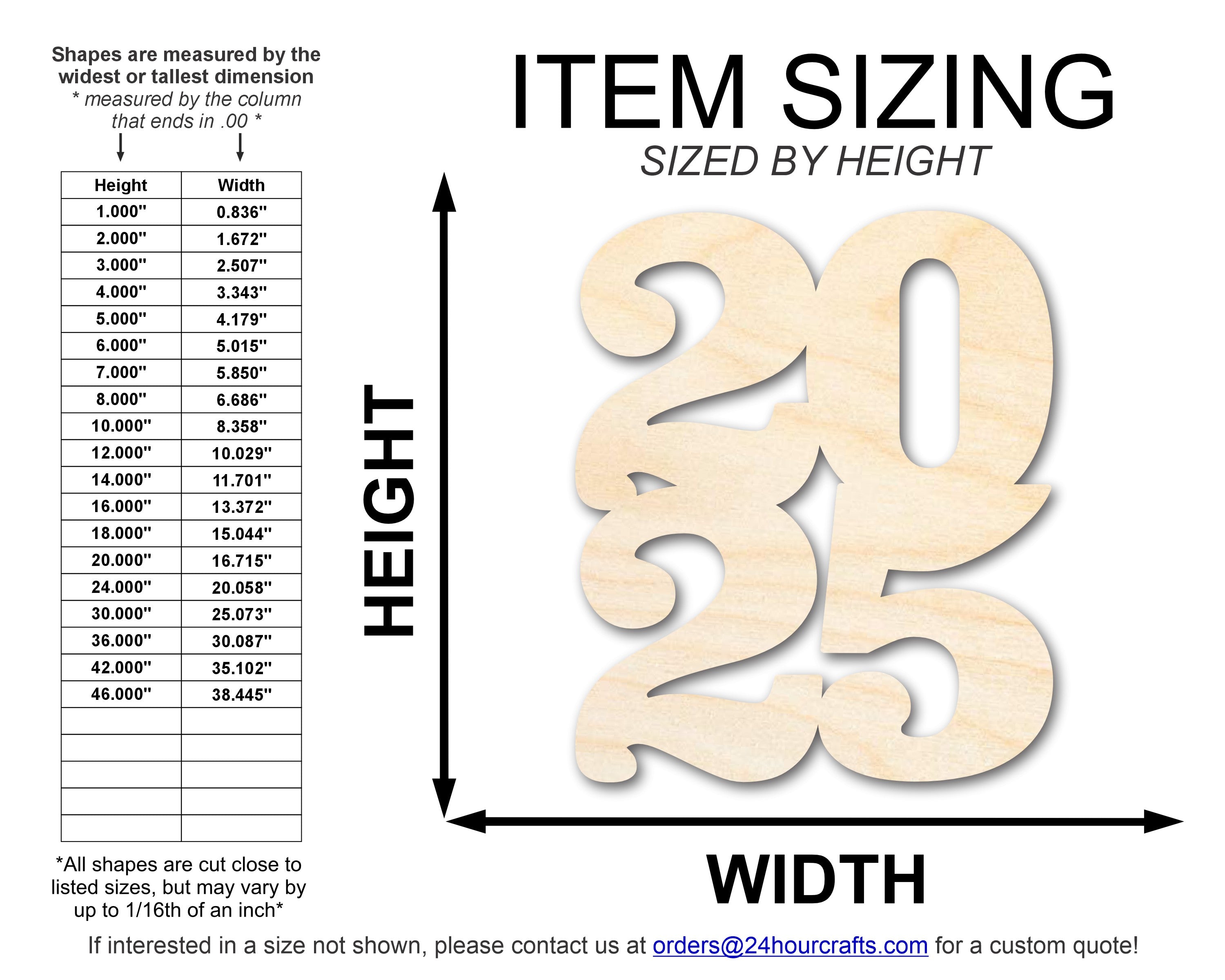 DIY Premium Unfinished Baltic Birch Wood Cutout Shapes up to 46 Inches