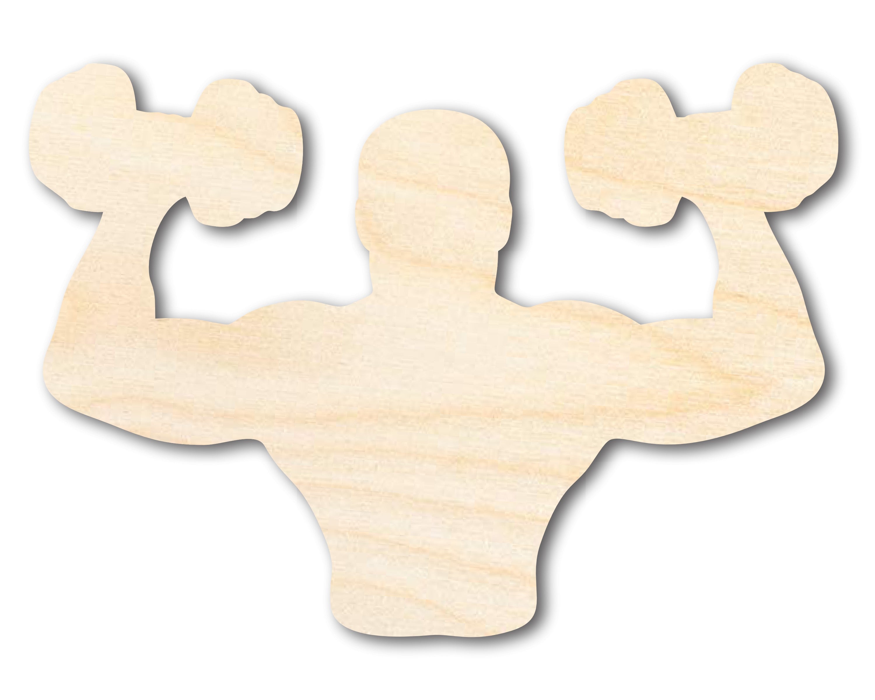 Unfinished DIY Craft Cutout in Body Builder Shape | Up to 46 DIY Options