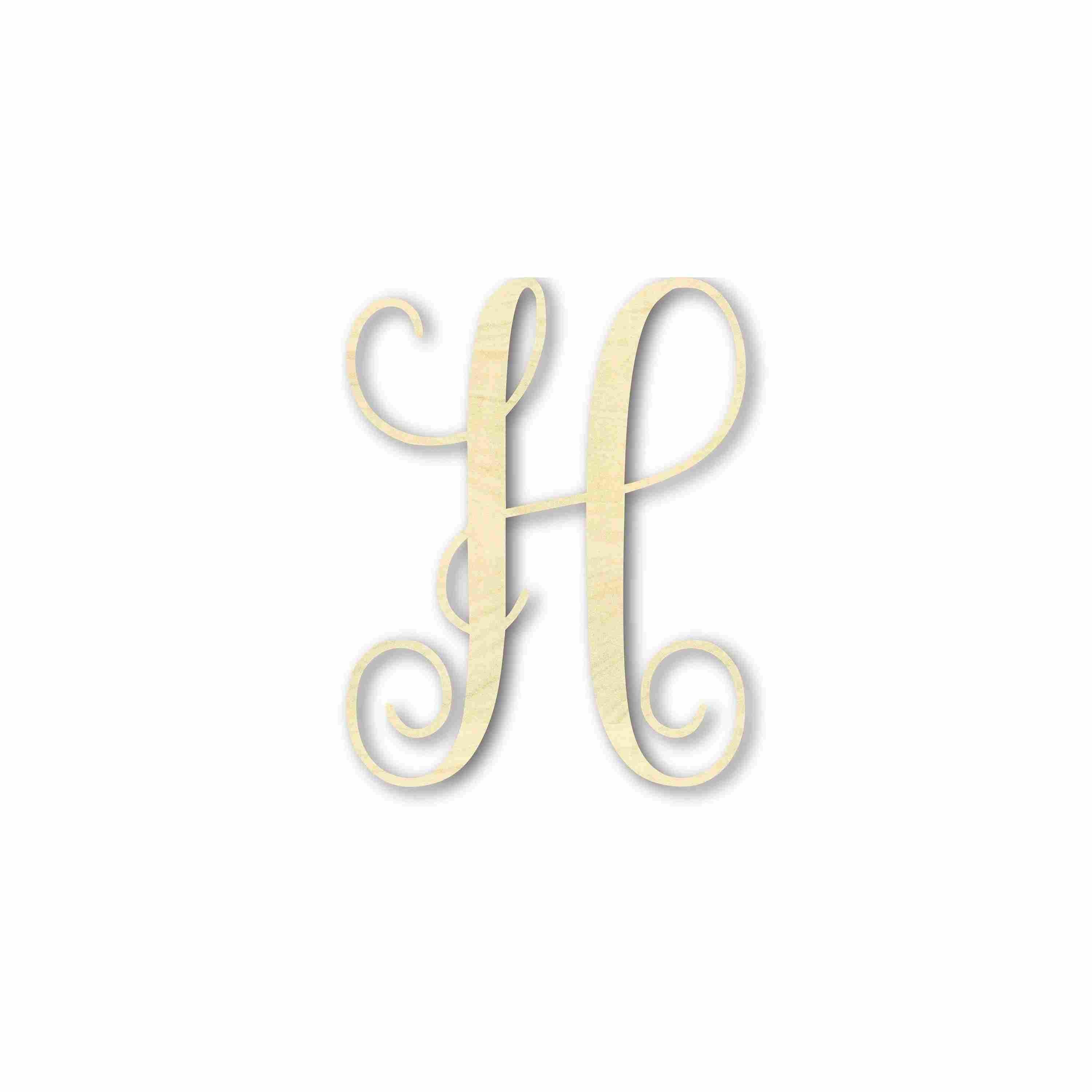Unfinished Laser - Cut Individual Wood Monogram for Personalized Decor - Ideal for Weddings, Nursery, and Wall Hangings, Up to 46 Inches High for DIY Projects