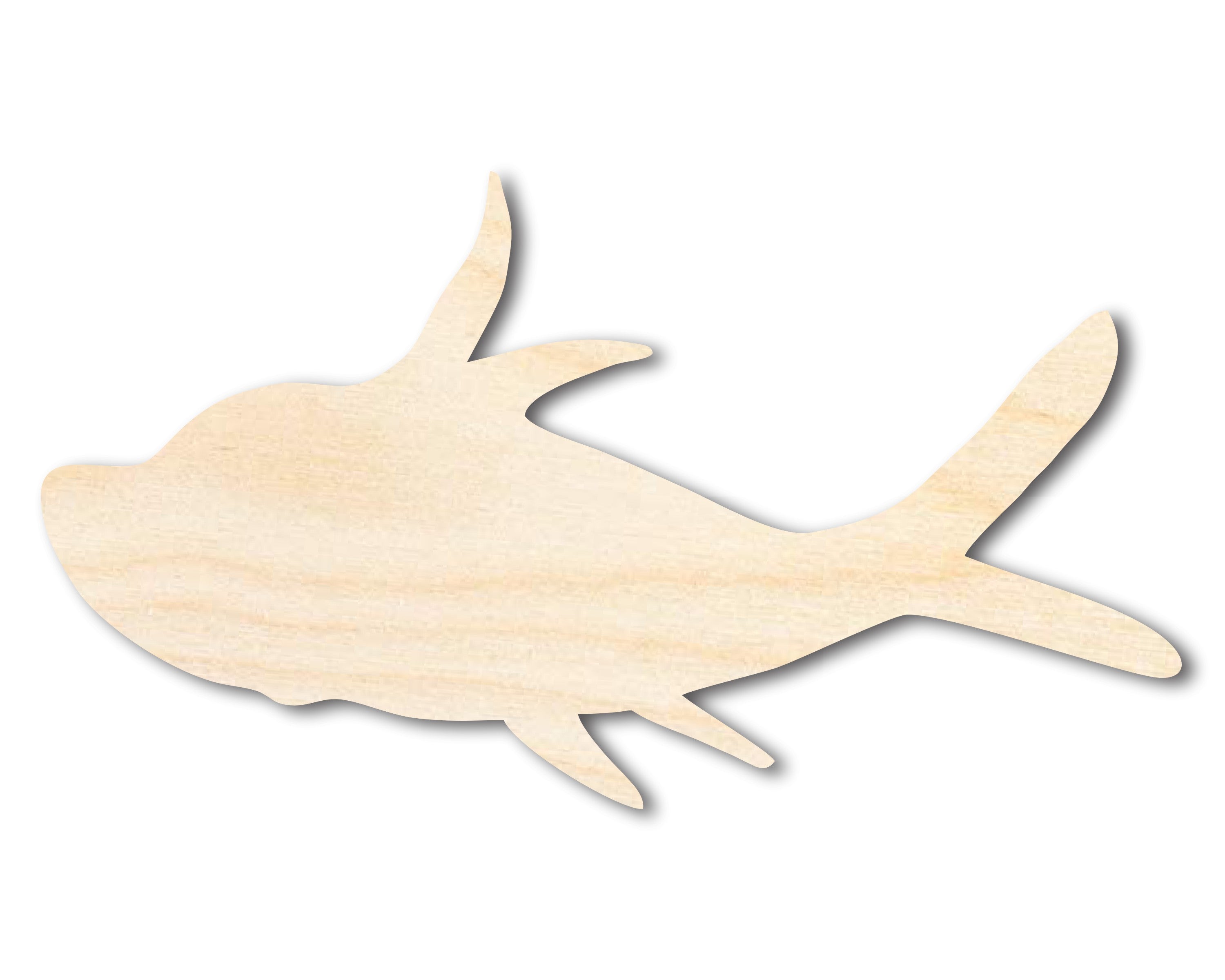 Unfinished DIY Craft Cartoon Fish Wood Cutout Shape with up to 46 DIY Options