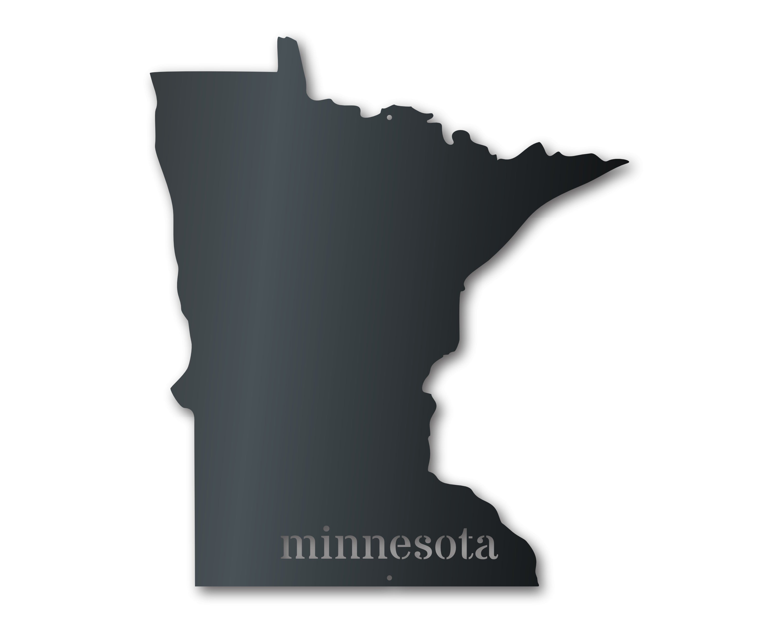 Customizable 14-Color Metal Minnesota Wall Art - US State Sign