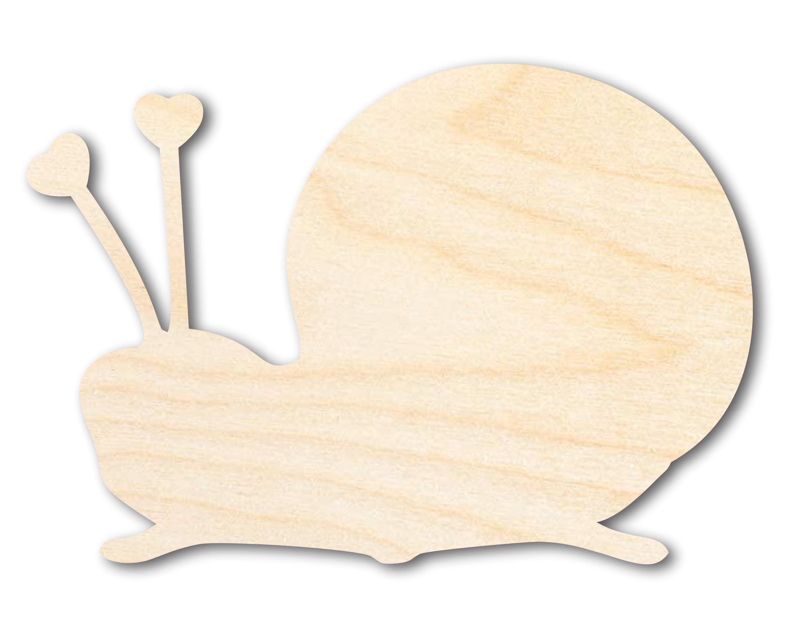 Unfinished DIY Heart Snail Shape Cutouts, Up to 46 Pieces for Your Crafting