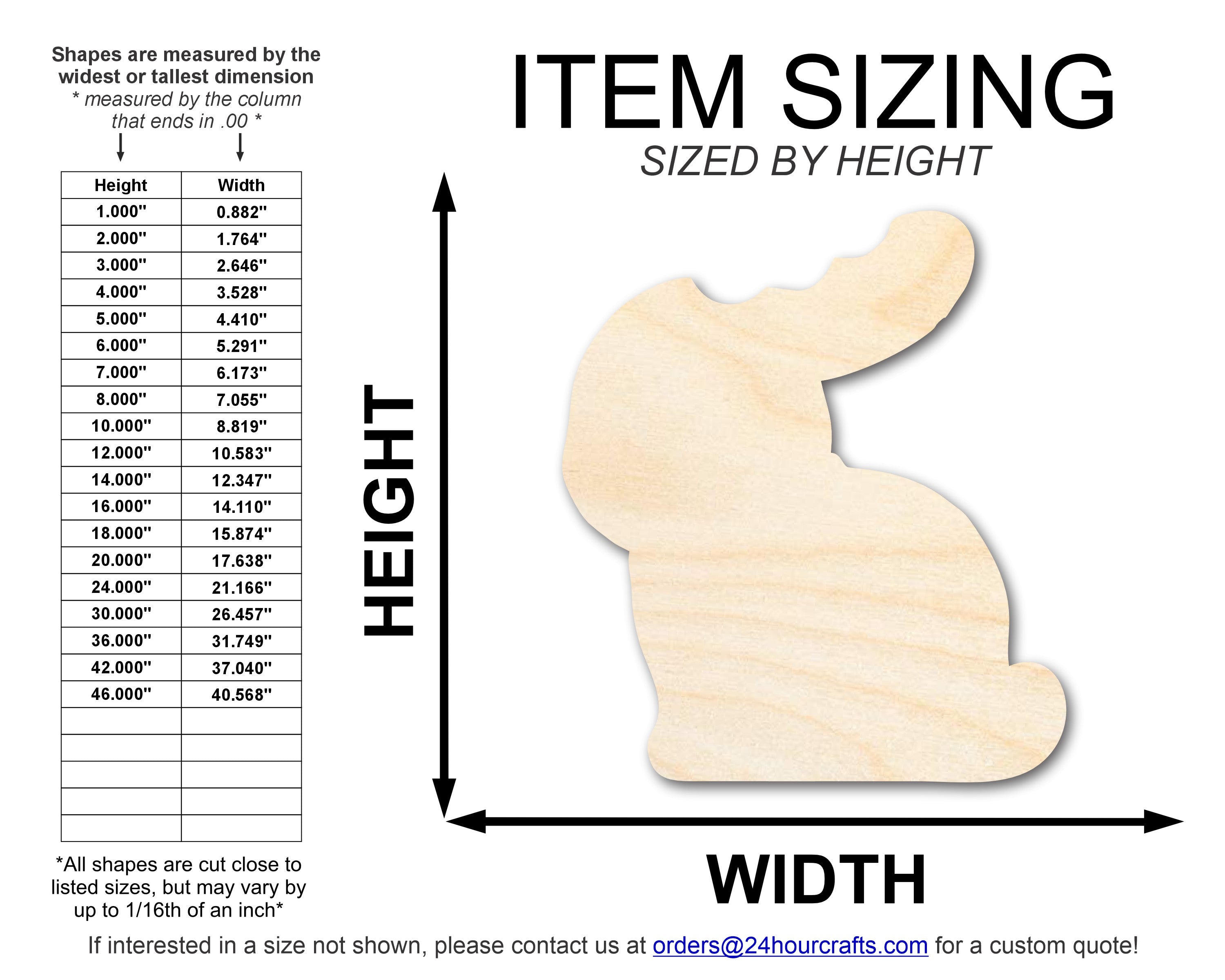 DIY Unfinished Easter Chocolate Bunny Shape Cutouts - Up to 46 Pieces