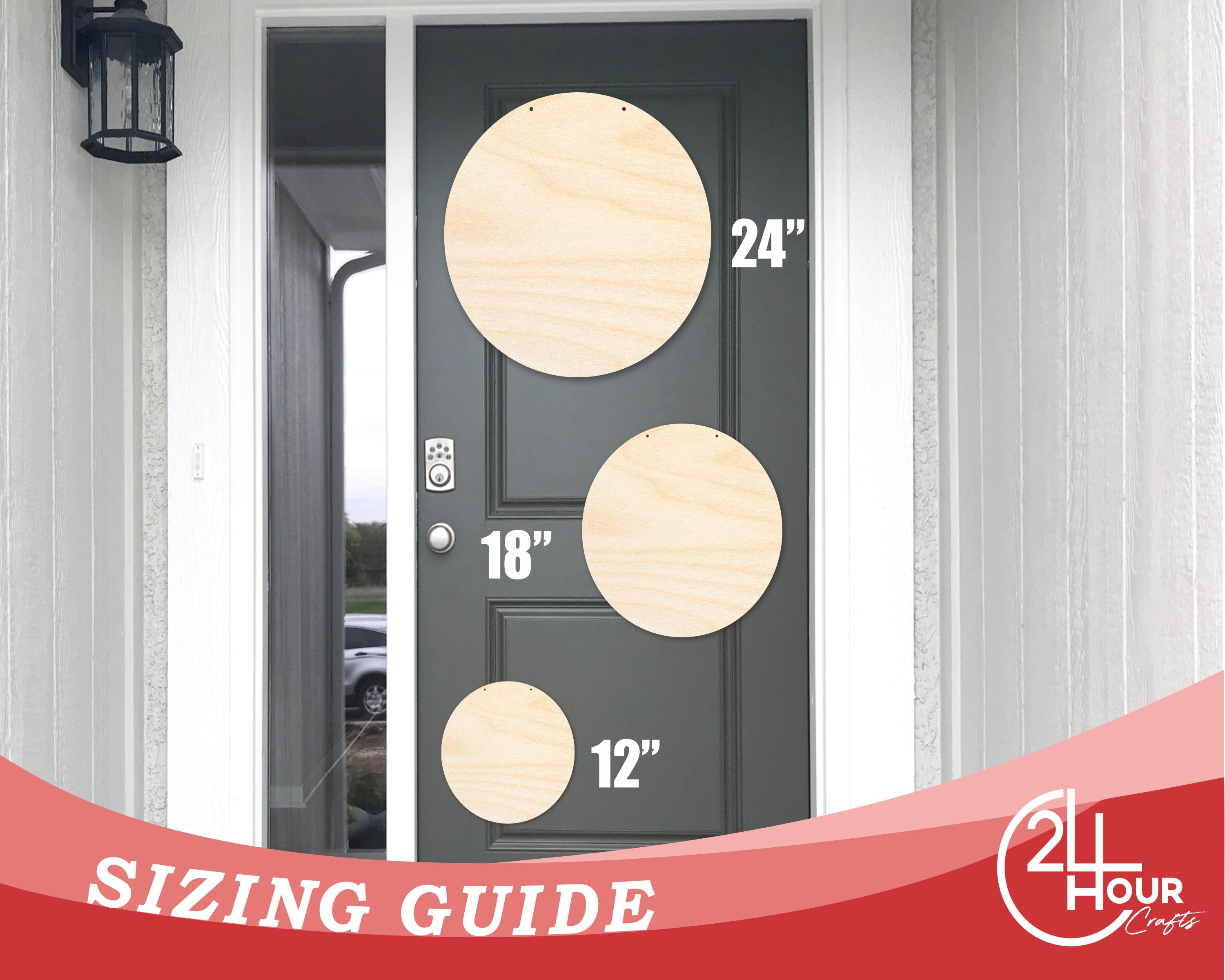 Unfinished DIY Craft Circle Door Hanger - Up to 46 DIY Projects Available