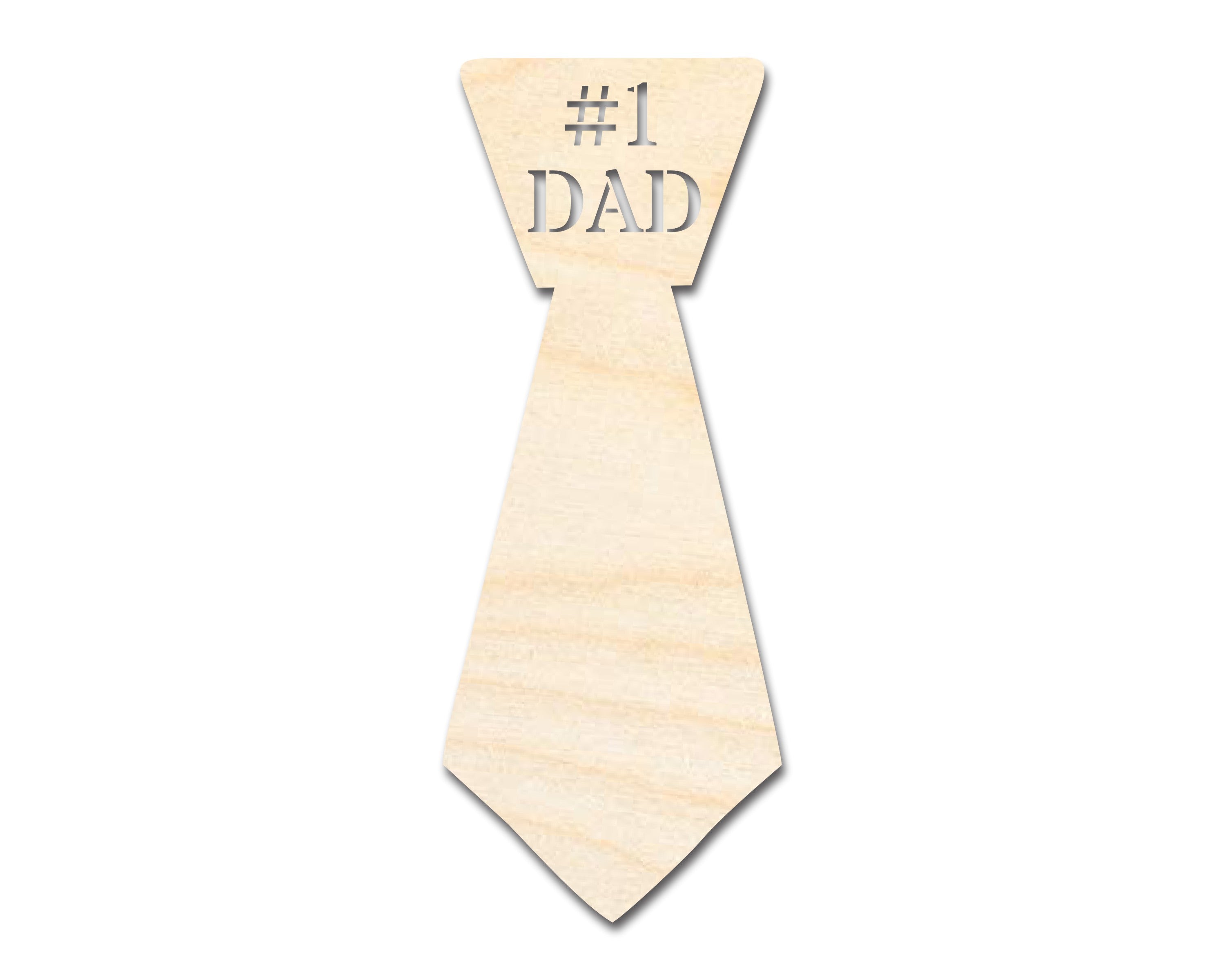 Unfinished DIY Craft Cutout in Dad Tie Shape | Up to 46 Pieces for Do - It - Yourself Projects