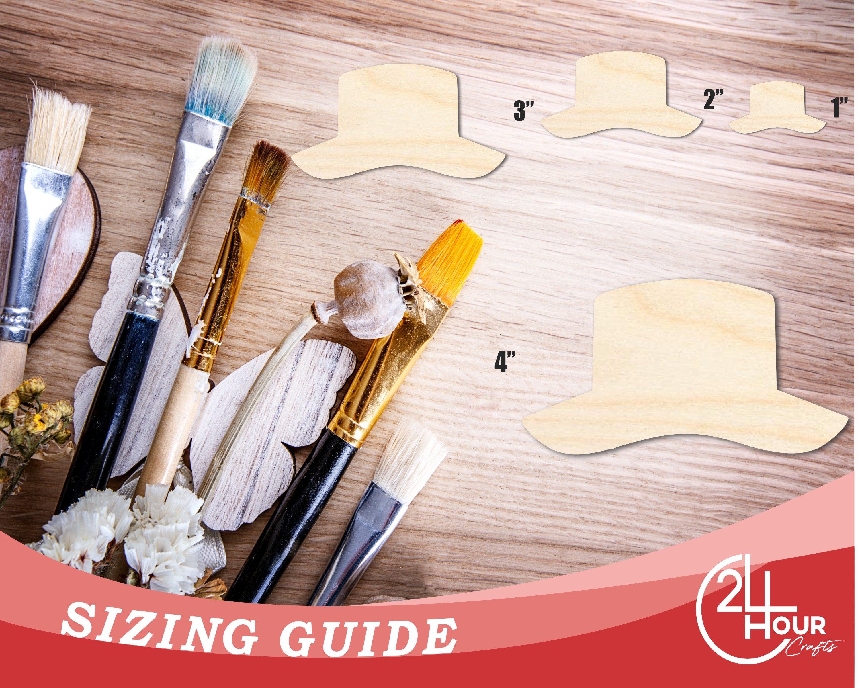 DIY Unfinished Bucket Hat Shape Cutouts - Up to 46 Pieces for Your Craft Projects