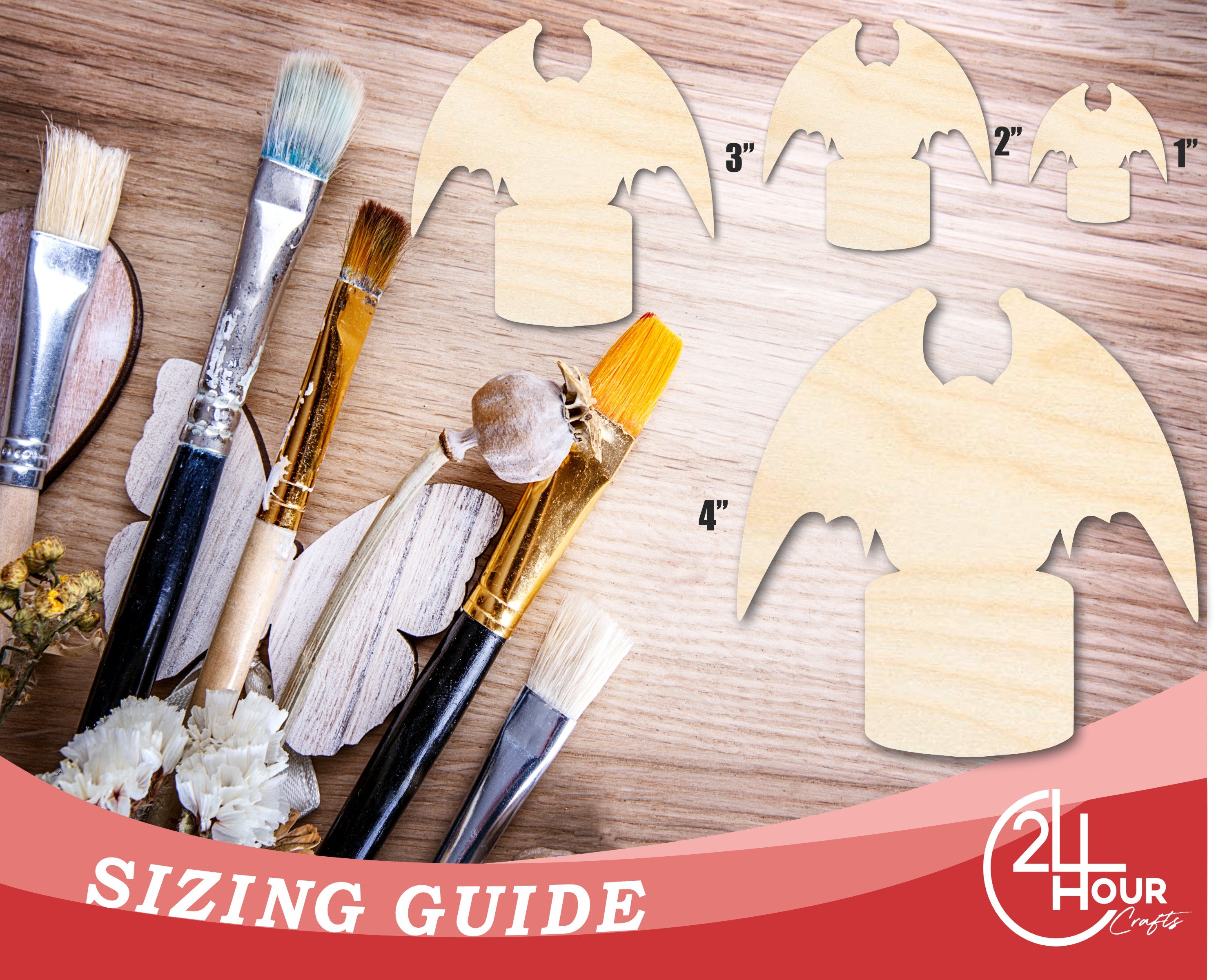 DIY Unfinished Gargoyle Statue Cutout - Up to 46 Sizes for Your Crafting