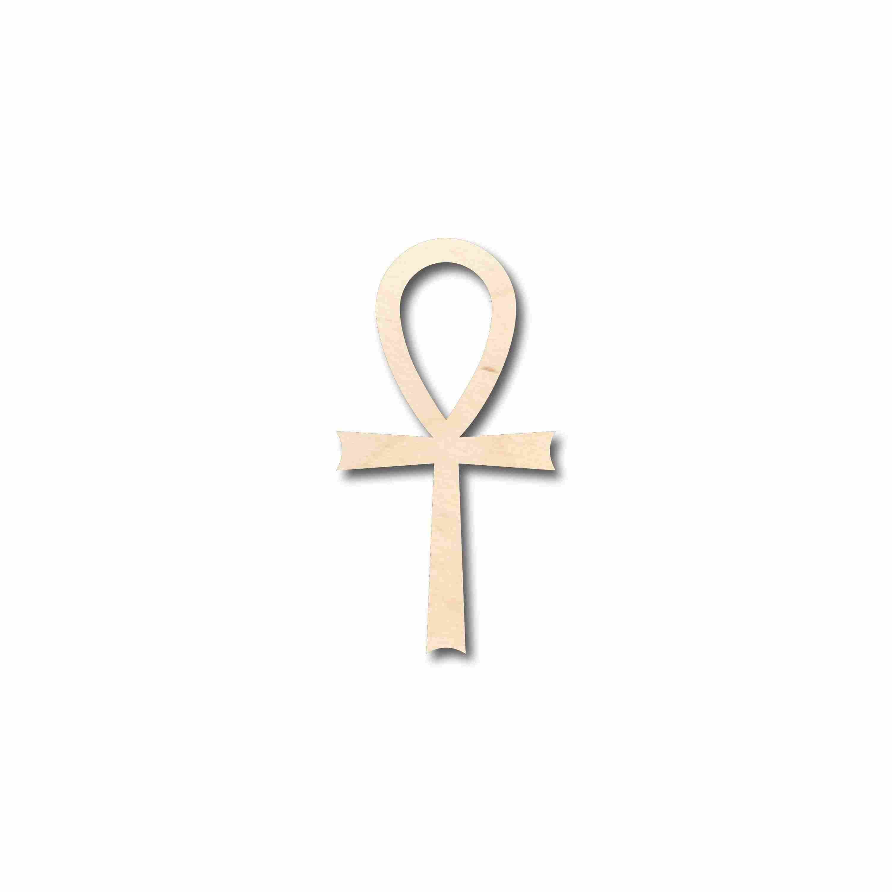 Unfinished DIY Craft Wood Ankh Silhouette for Up to 46 Do - It - Yourself Projects