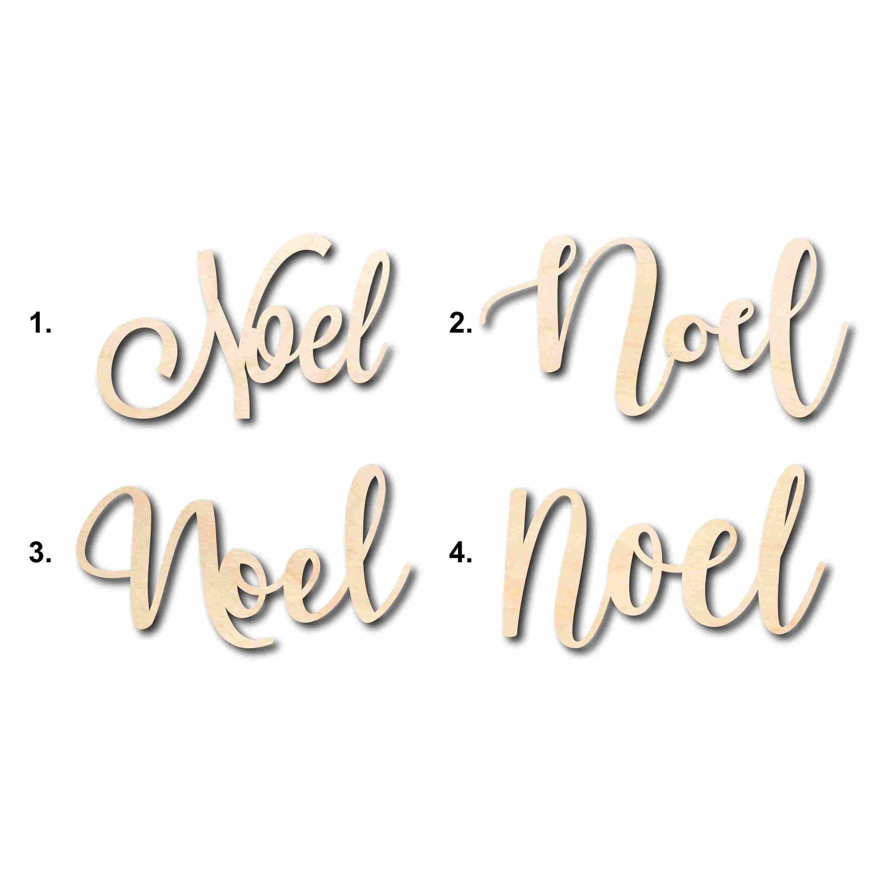 Unfinished DIY Wood Cutout Noel Sign for Home Decor
