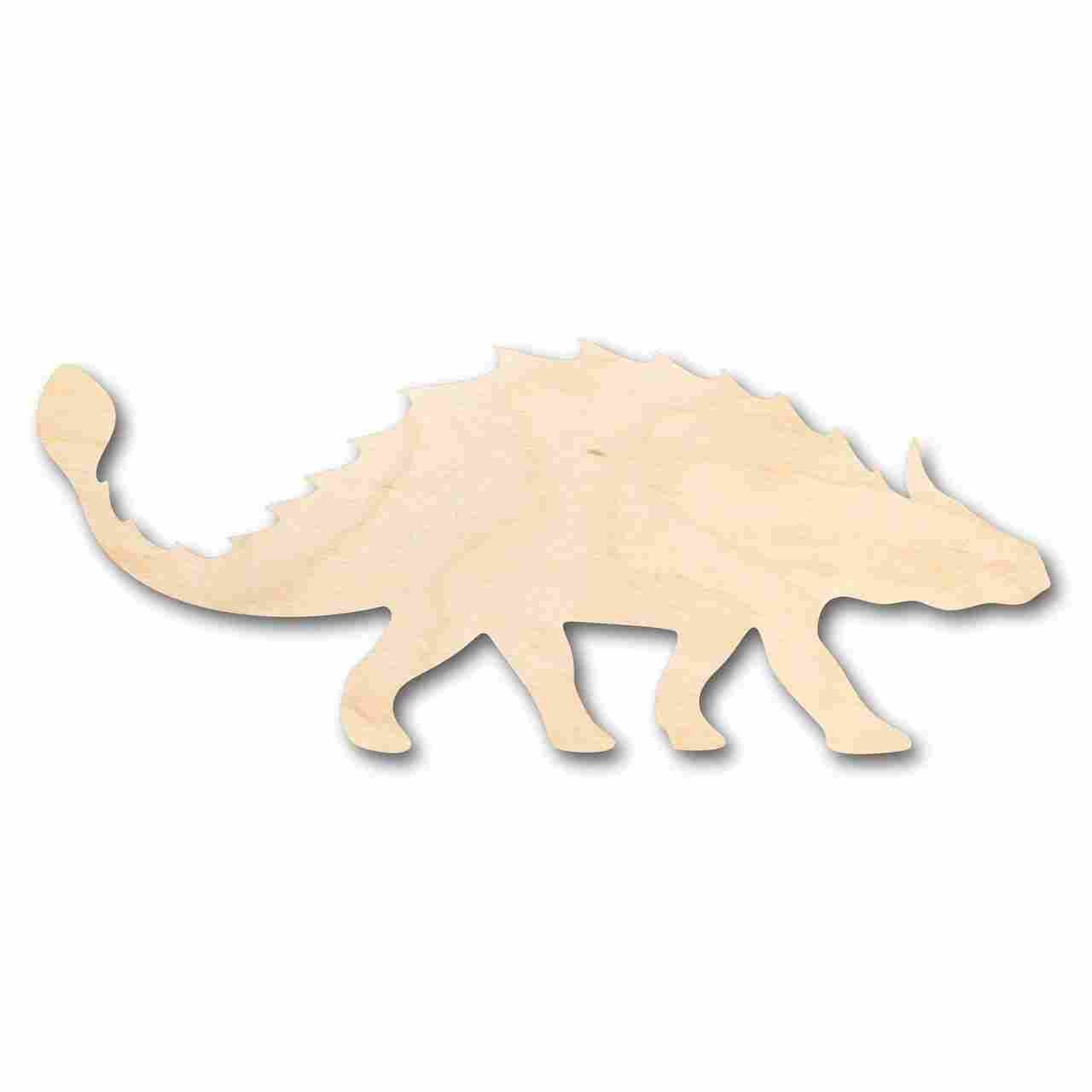 DIY Unfinished Wood Ankylosaurus Shape for Dinosaur Crafts up to 46