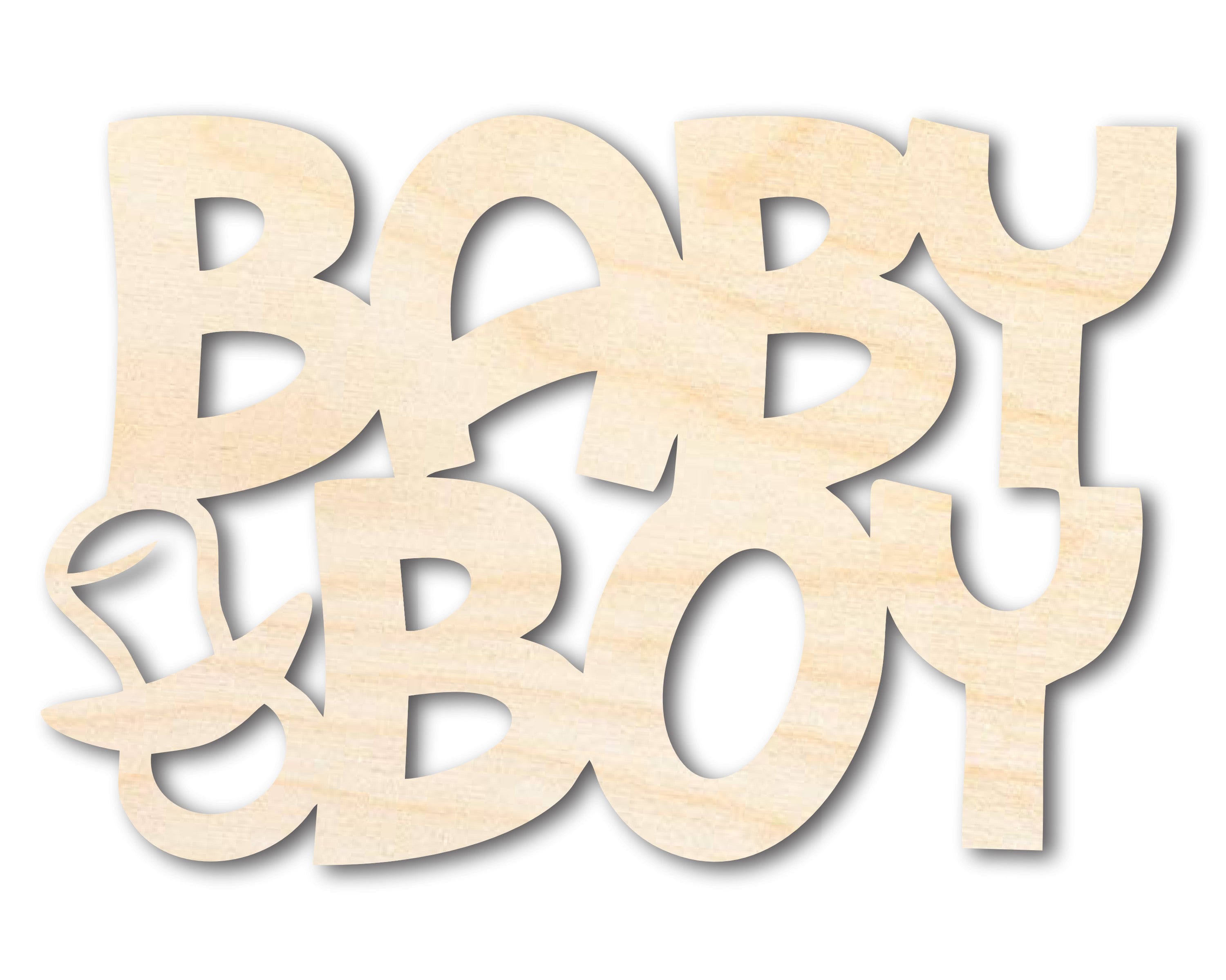 Unfinished DIY Craft Cutout in Baby Boy Sign Shape | Up to 46 Inches for Do - It - Yourself Projects