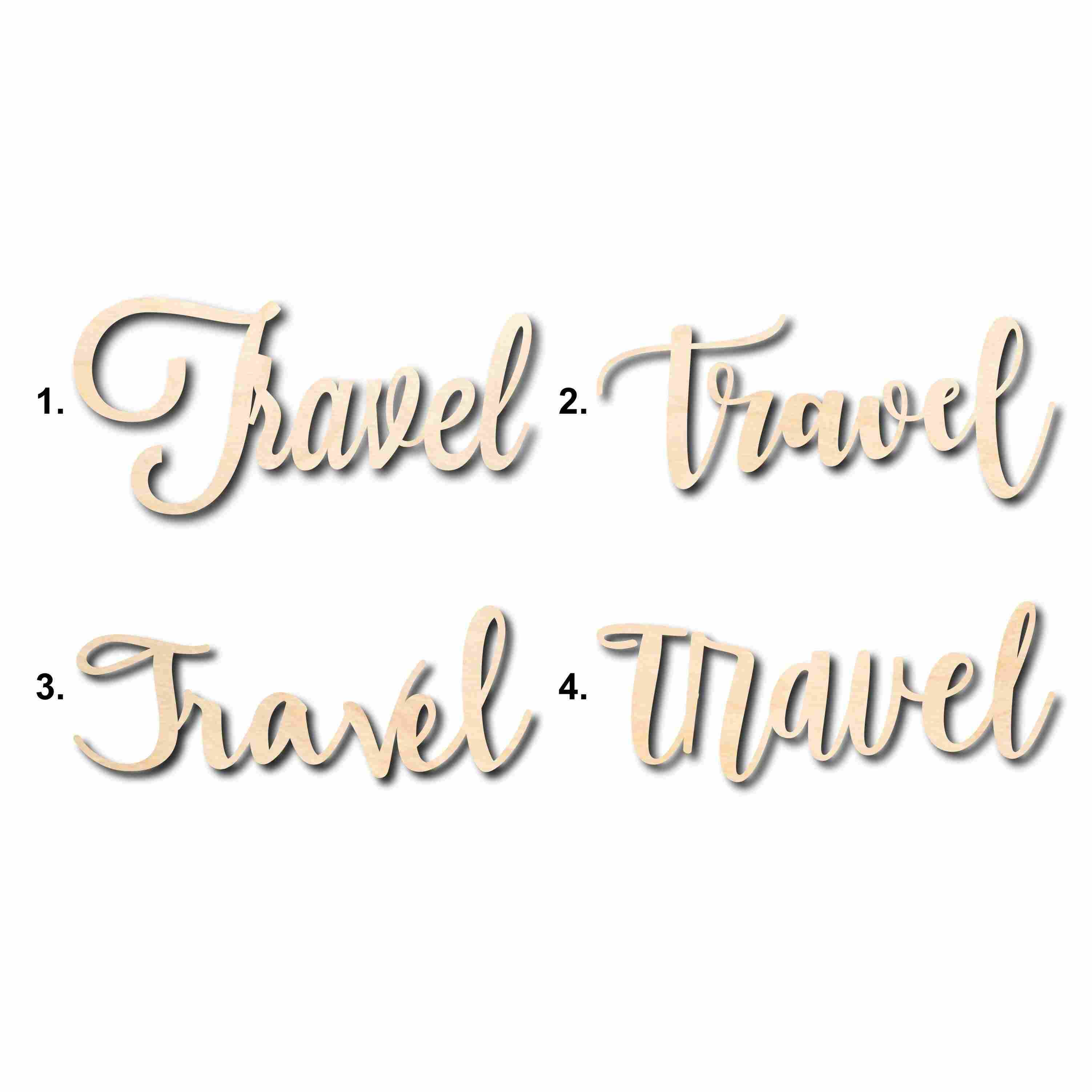 DIY Unfinished Wood Travel Sign Cutout for Home Decor