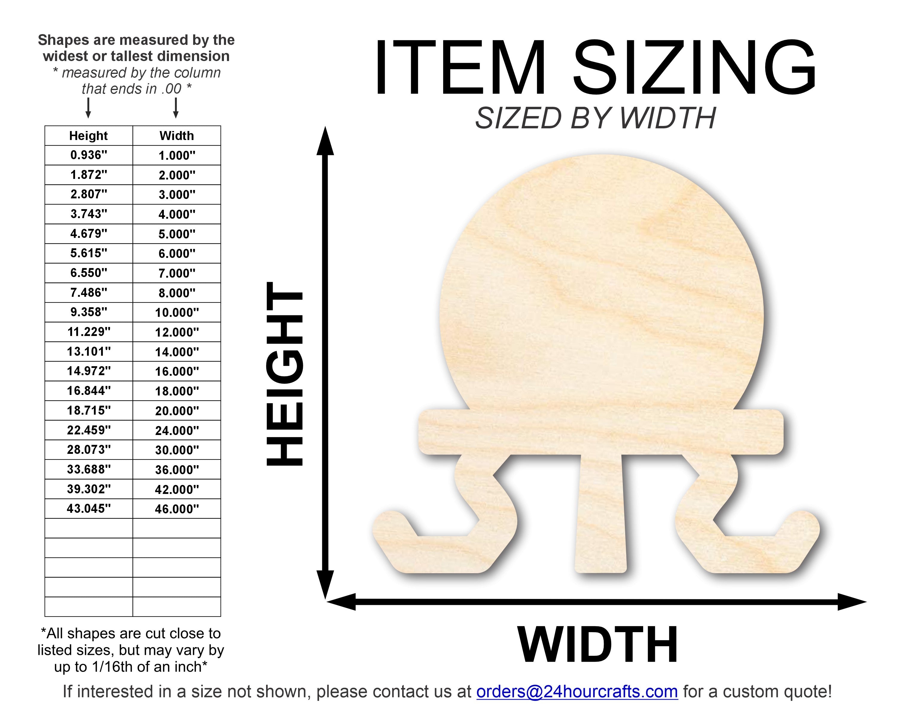 Unfinished DIY Crystal Ball Shape Craft Cutouts, Available up to 46 Inches for Various Craft Projects