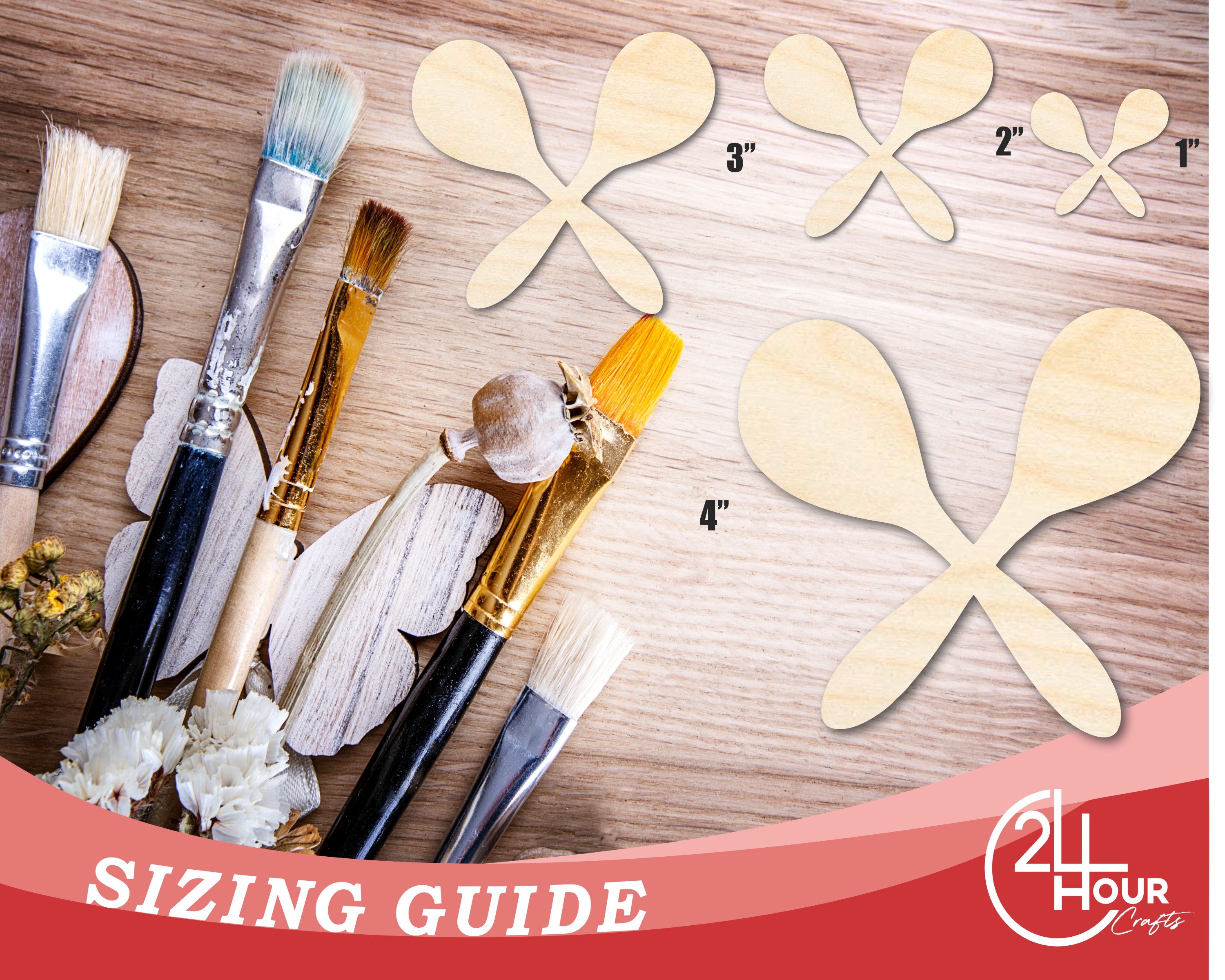 DIY Unfinished Maraca Shape Cutouts - Up to 46 Pieces for Your Craft Projects