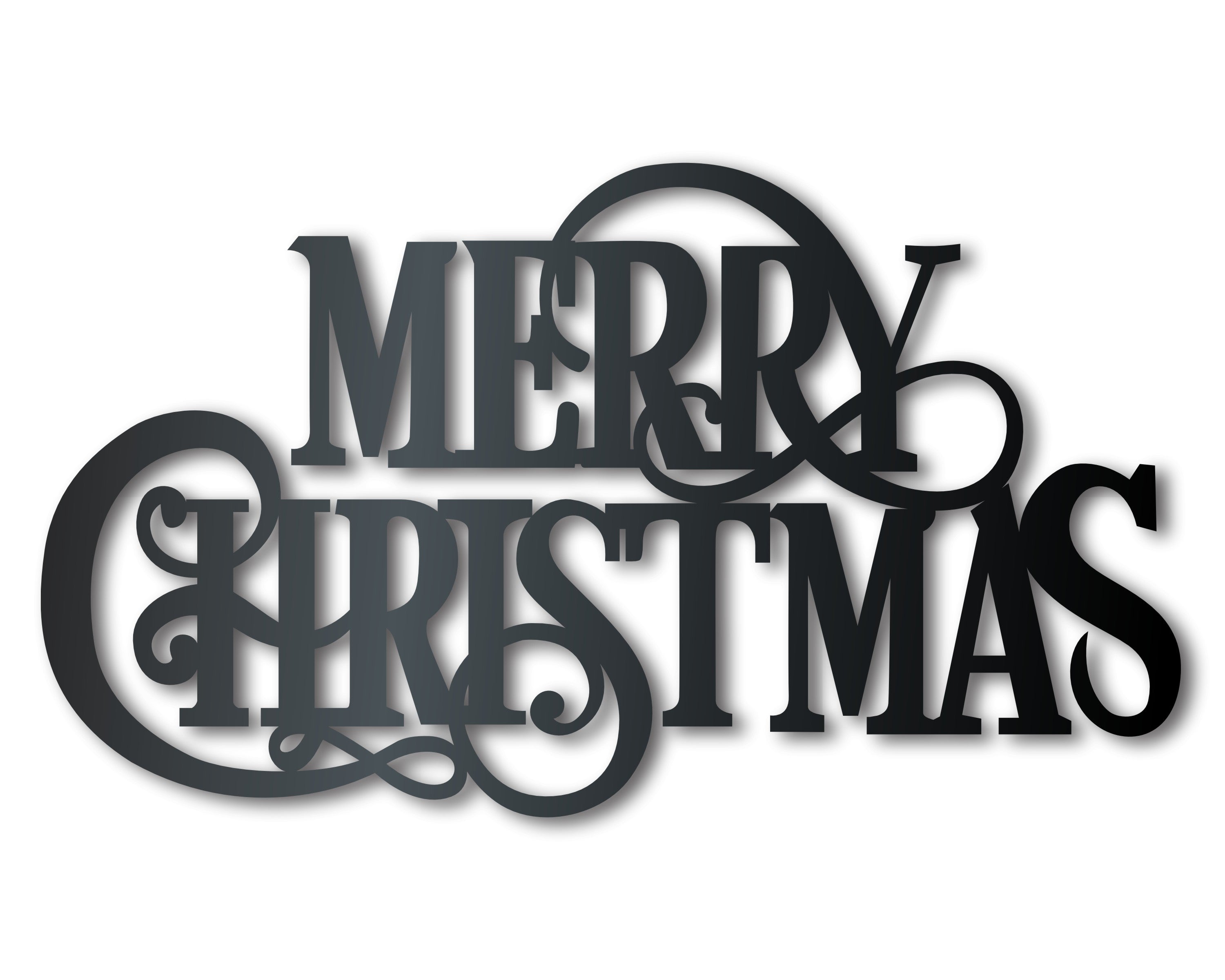 Durable Metal Merry Christmas Wall Art with 20+ Colors, Up to 36 Inches for Indoors & Outdoors