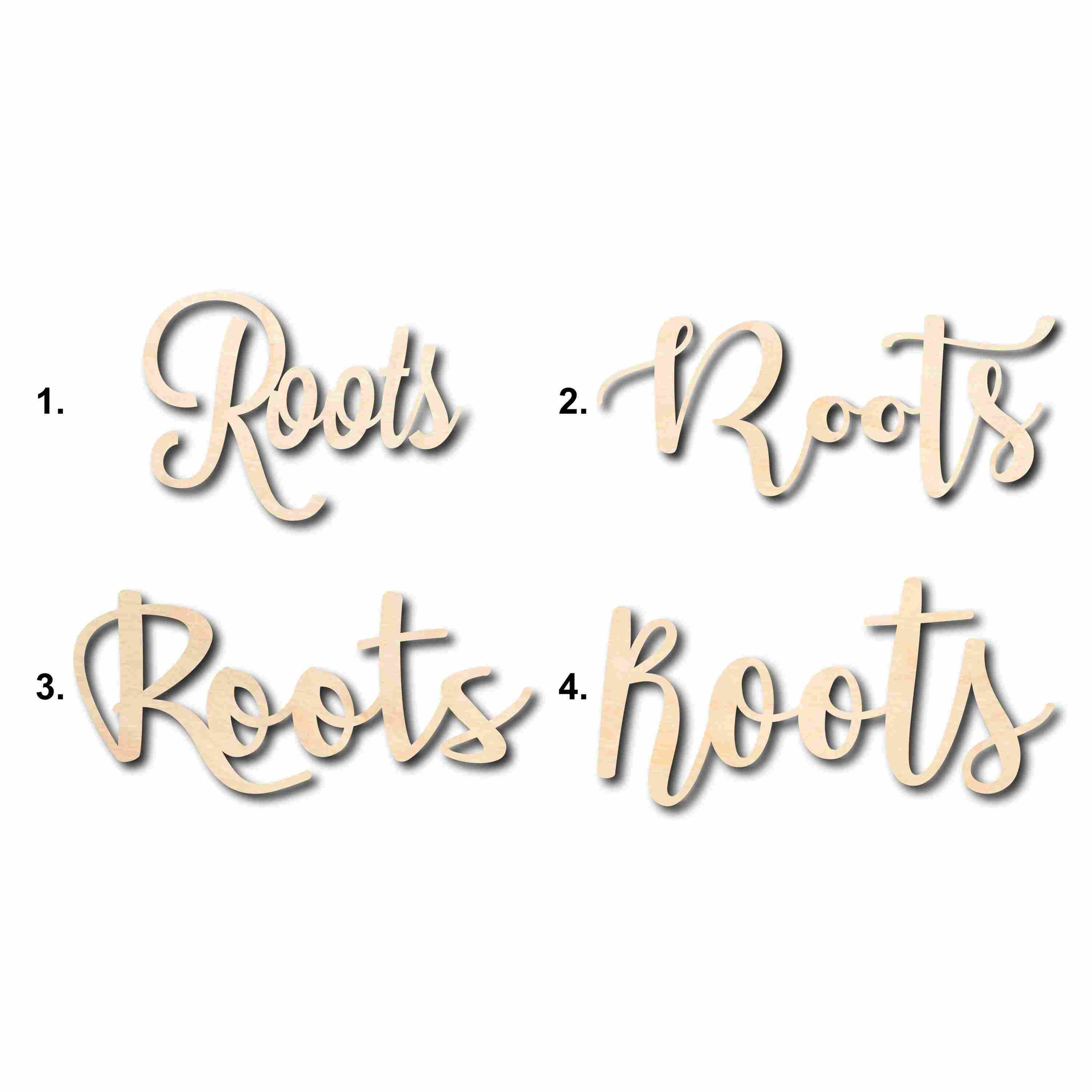 DIY Unfinished Wood Root Sign Cutout for Home Decor