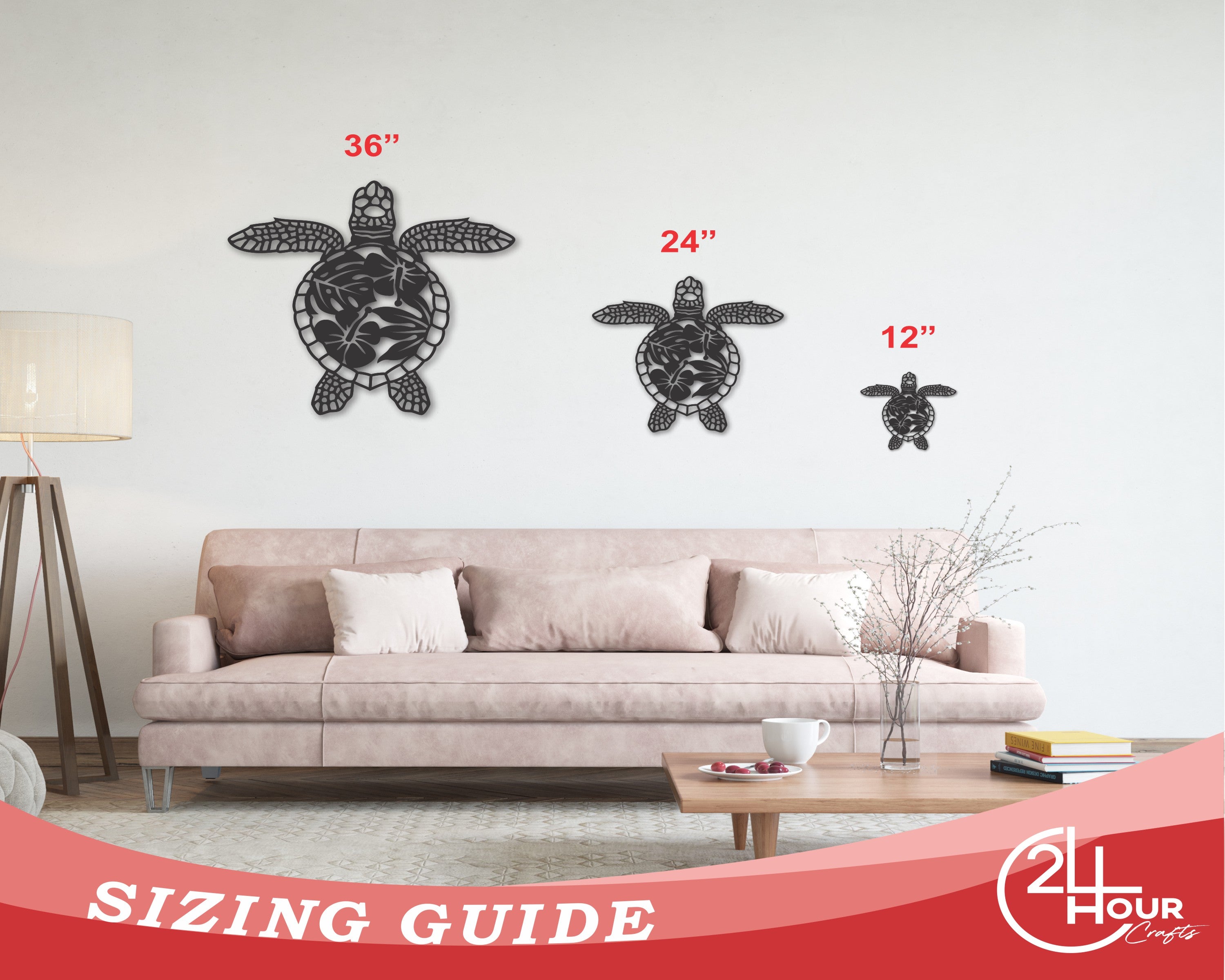 Exquisite Metal Sea Turtle Wall Art Decor with 15 Stunning Color Choices