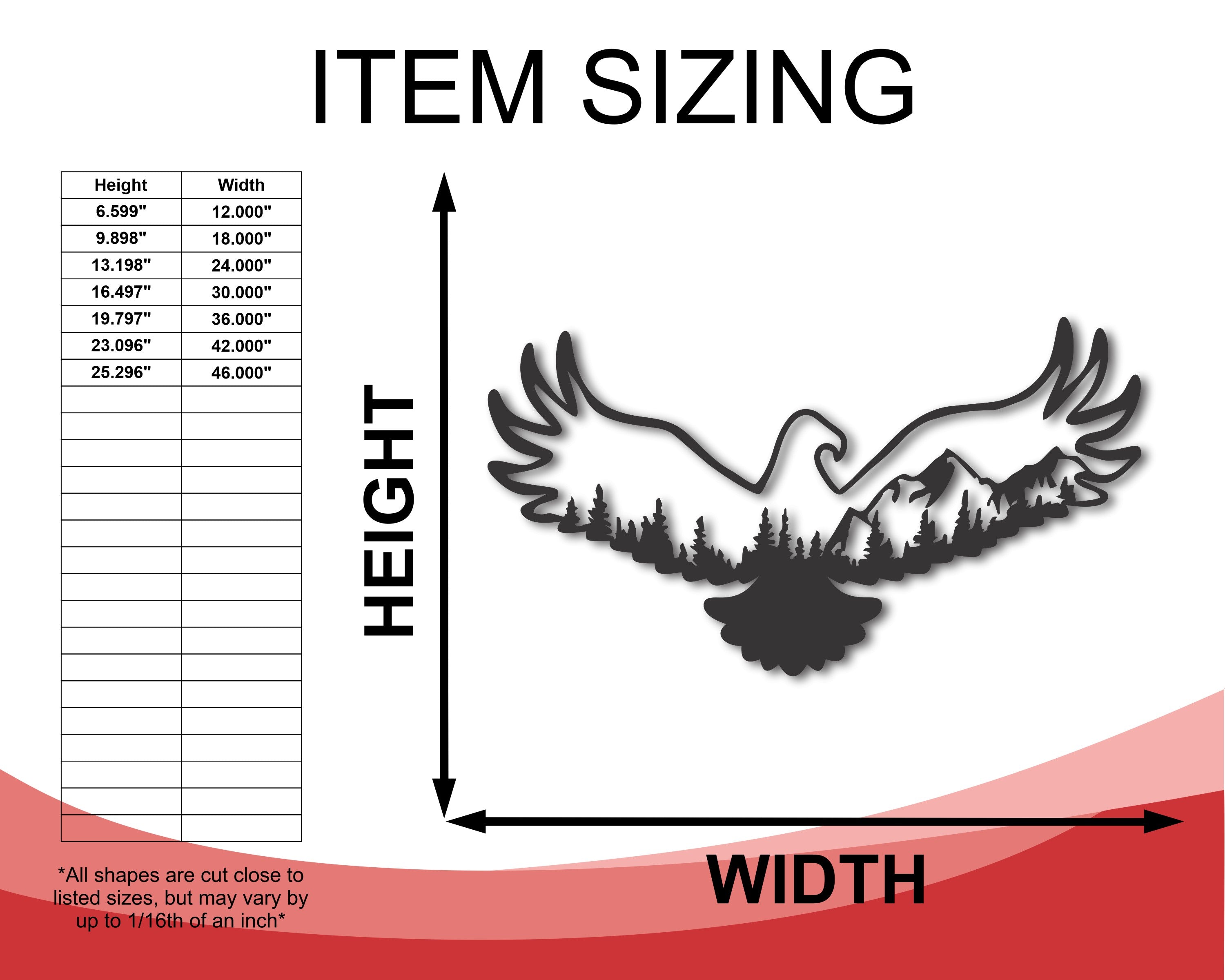 Rustic 16-Gauge Metal Wall Art: Eagle Mountain Landscape Design