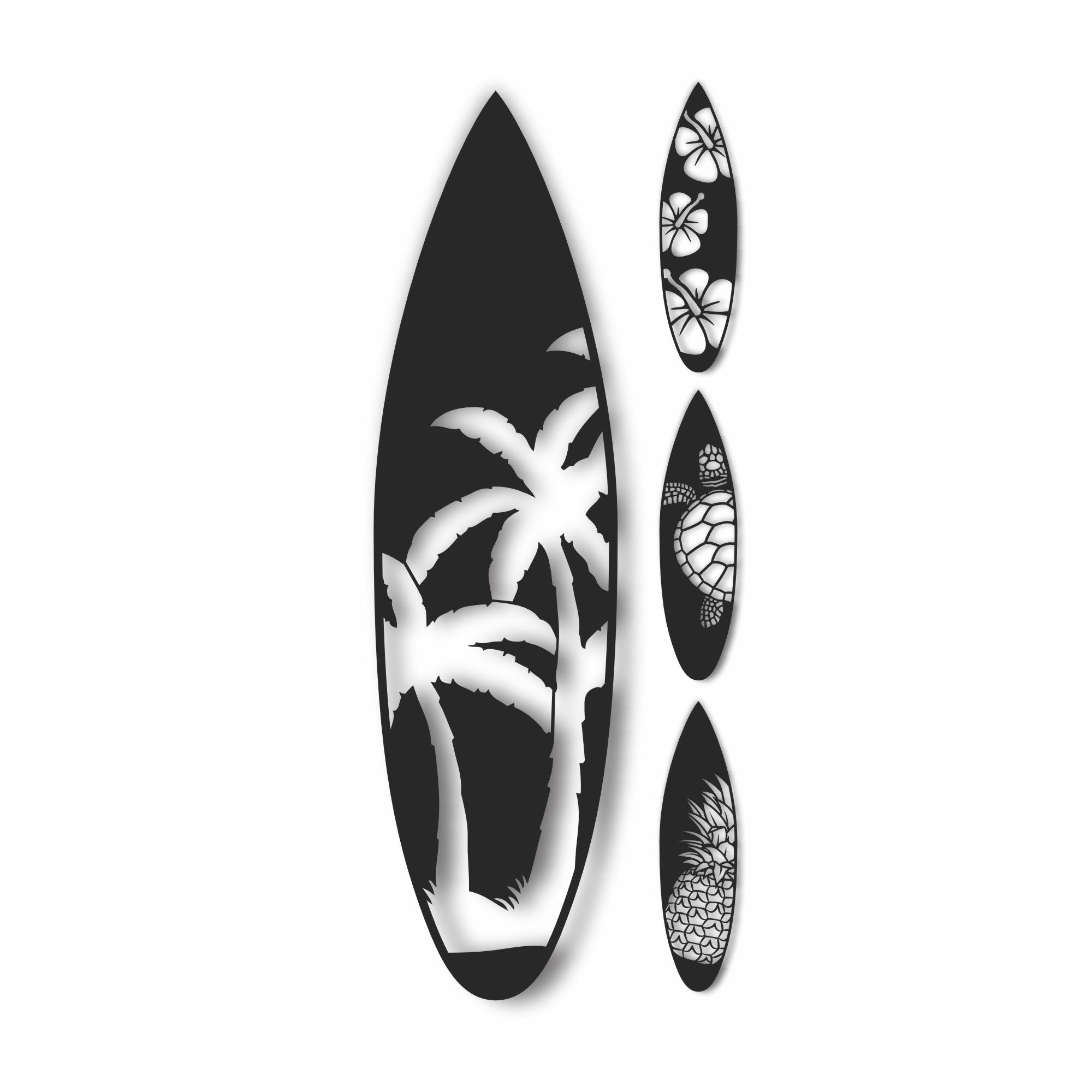 Exquisite Metal Surfboard Wall Decor for Tropical Ambiance | 15 Stunning Color Choices