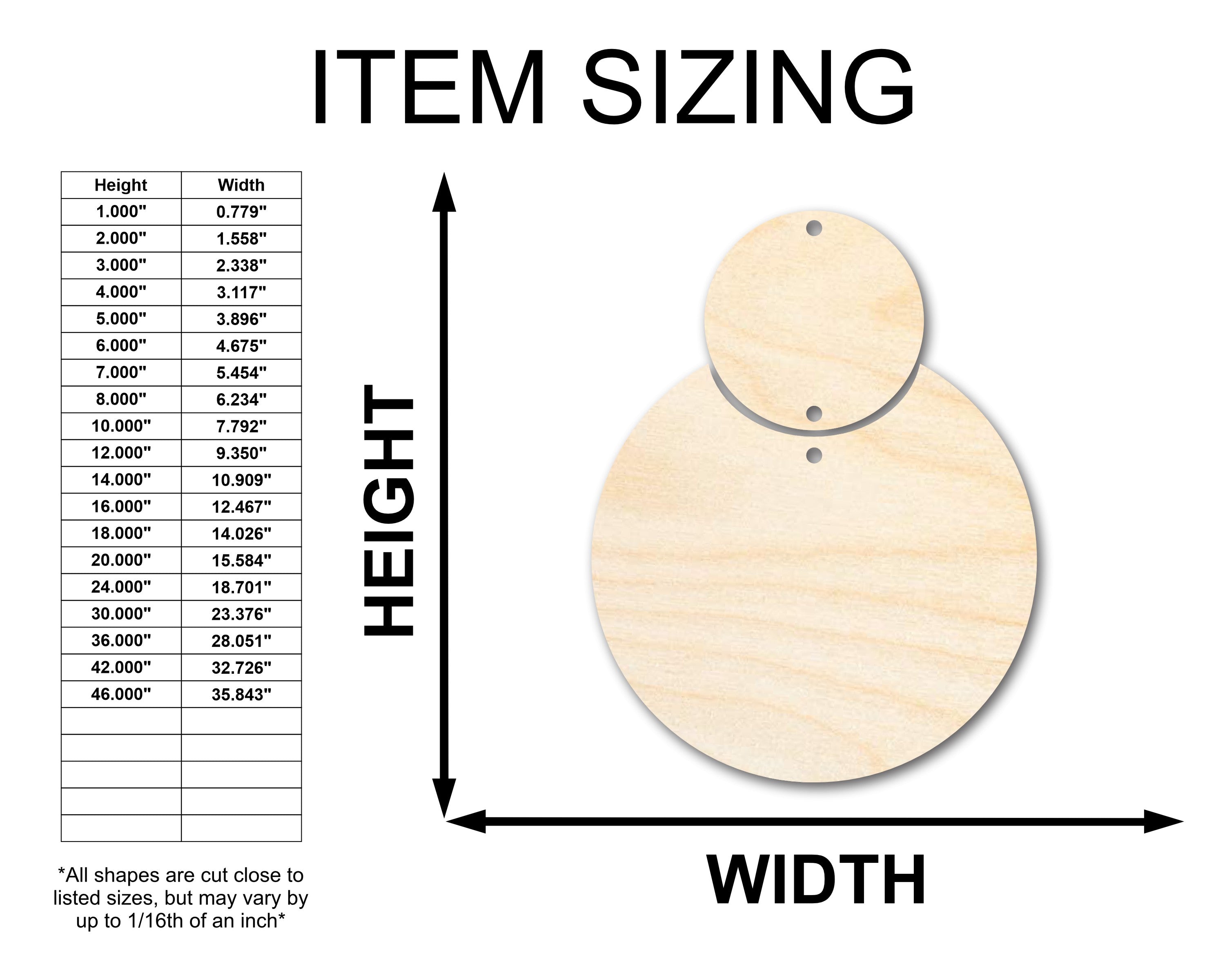 DIY 2-Piece Unfinished Wood Circle Earring Blanks - Sizes 2' to 4' Available