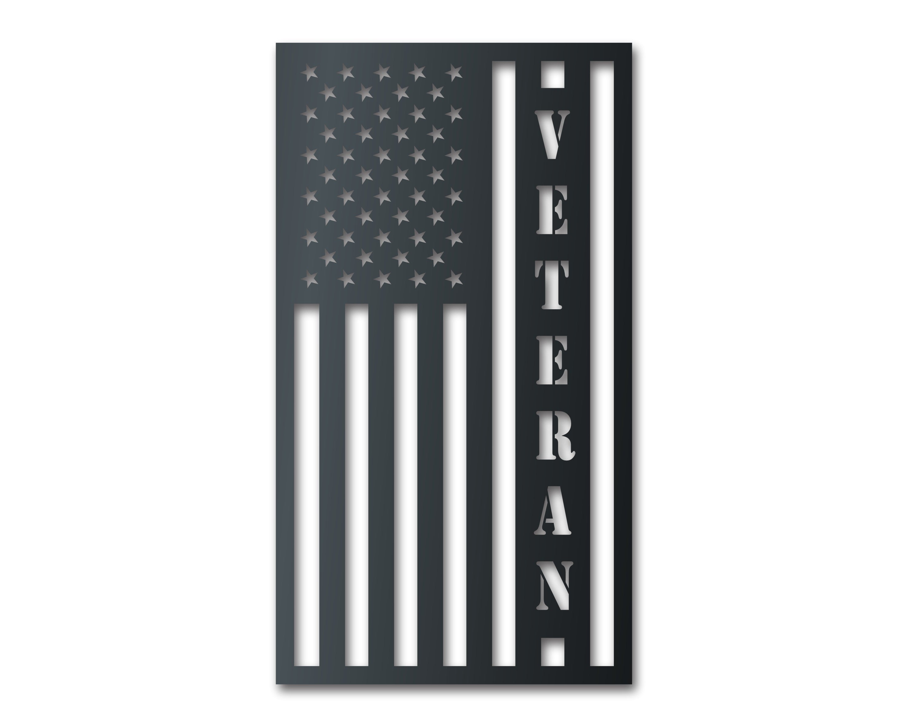 Patriotic Metal USA Flag Wall Art for Veterans | Up to 36