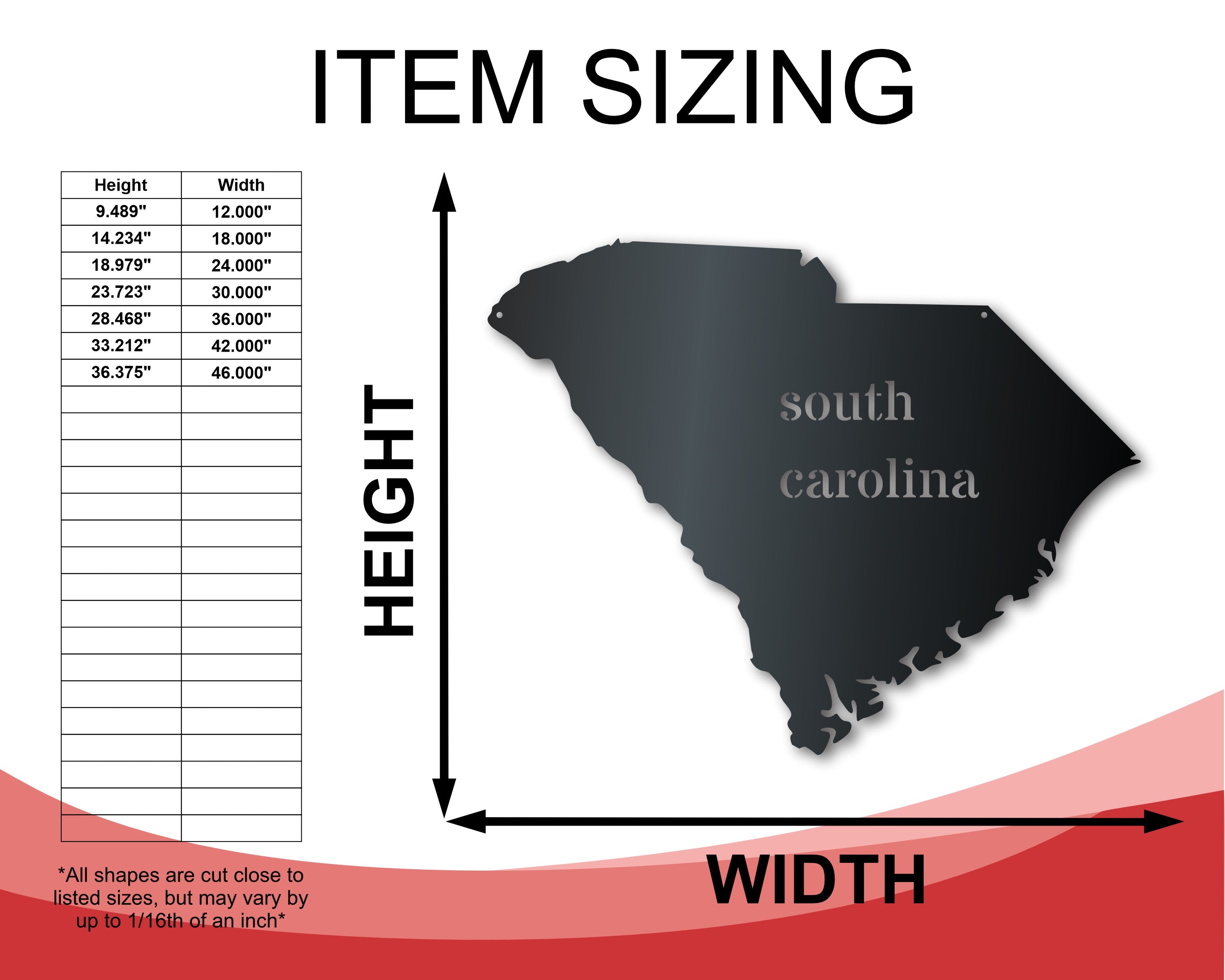 Customizable Metal Wall Art - South Carolina State Sign with 14 Stunning Color Options for Your Decor