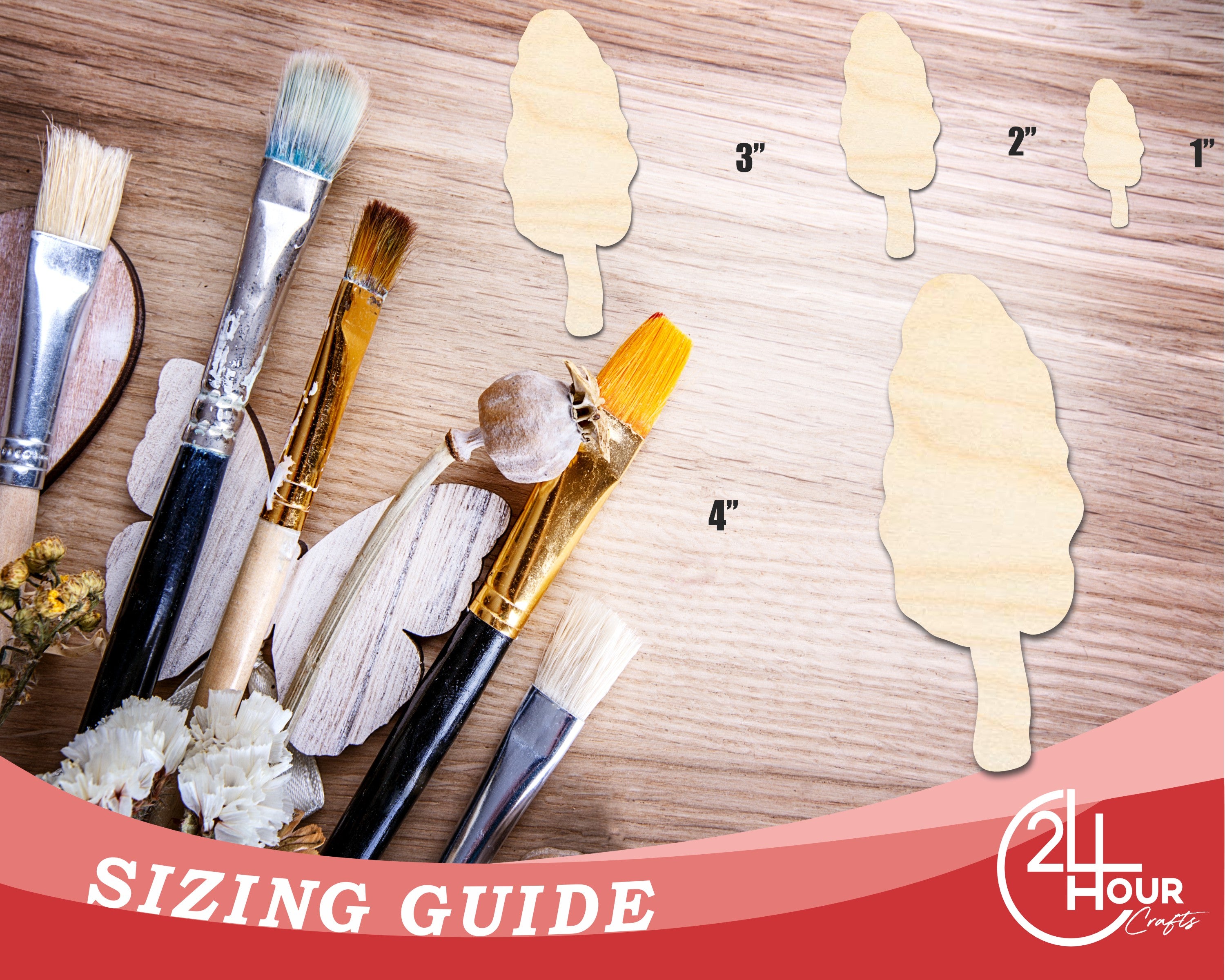DIY Unfinished Morel Mushroom Shape Cutouts - Up to 46 Options