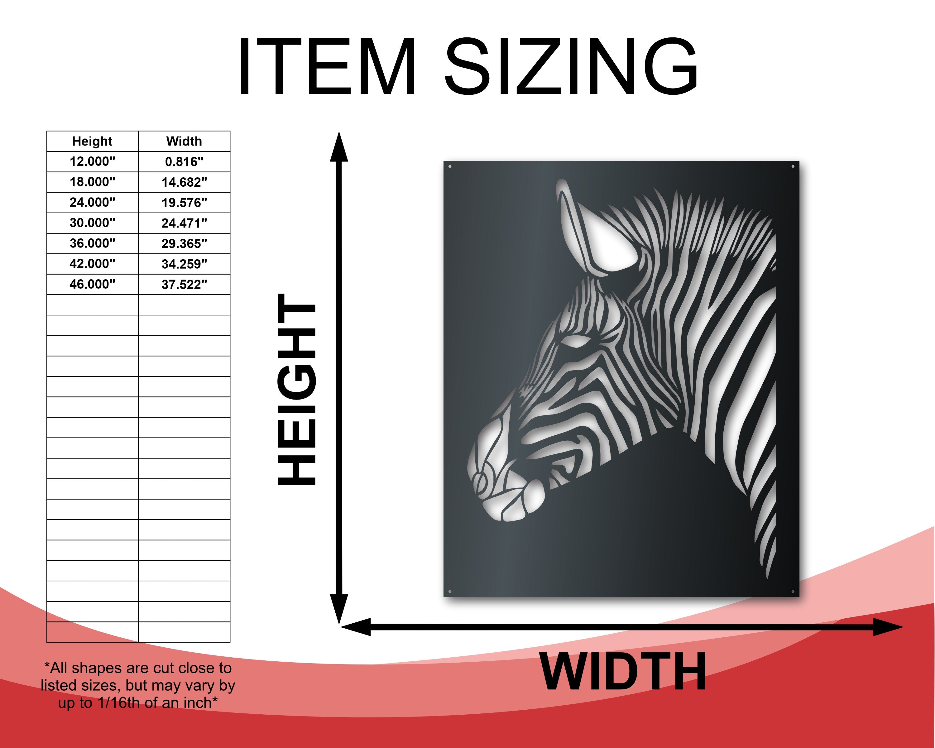 Durable Metal Zebra Panel Wall Art for Nursery or Kids' Room