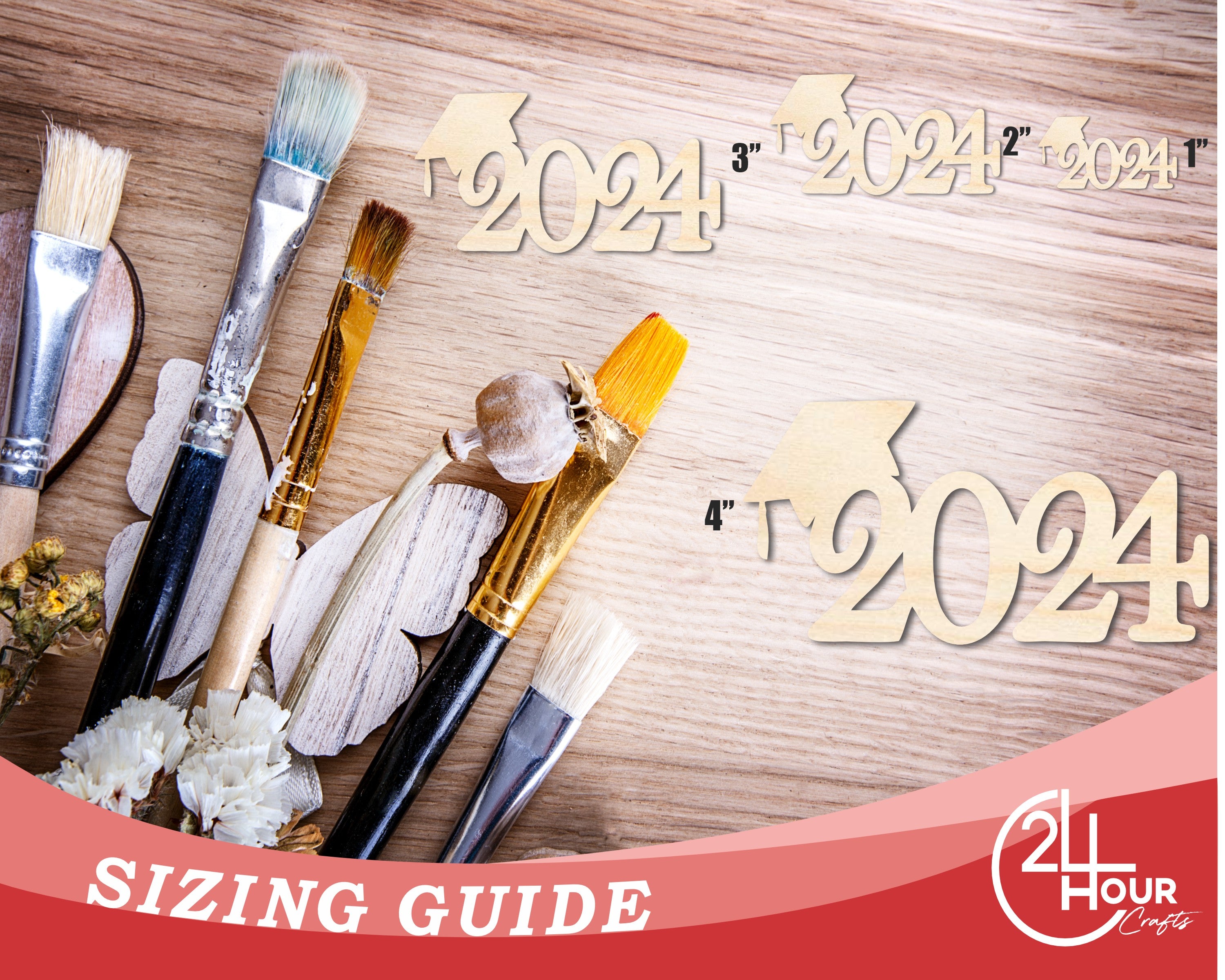 2024 Unfinished Graduation Cap Silhouette DIY Craft Cutouts up to 46 Inches