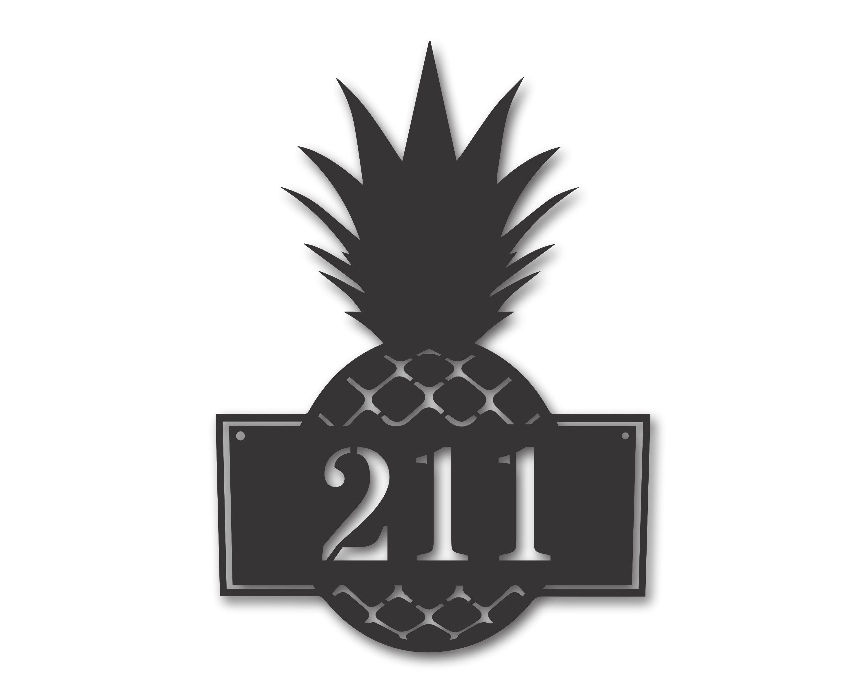 Durable Metal Pineapple-Style House Numbers Wall Art for Long - Lasting Decor